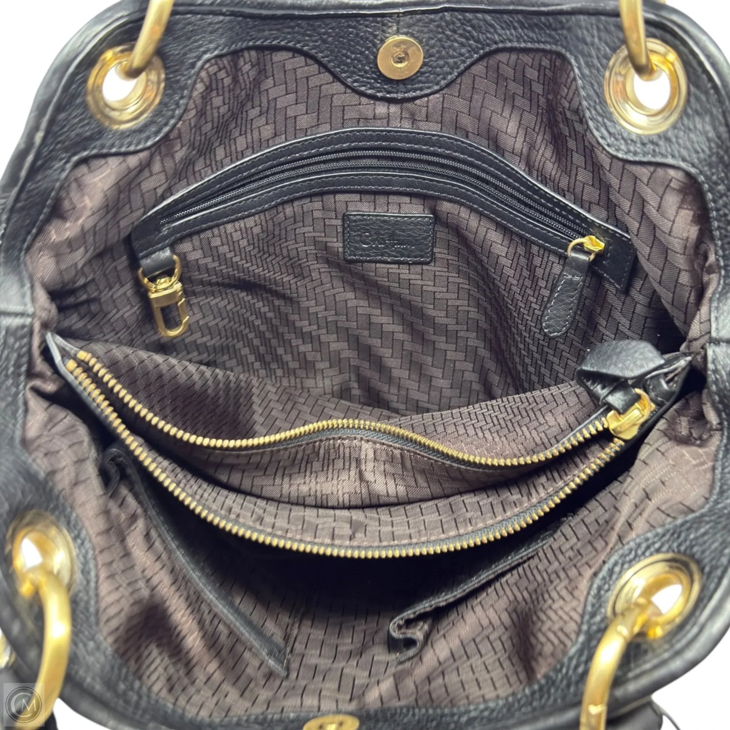 Genevieve Woven Leather Shoulder Bag By Cole-haan, Size: Medium