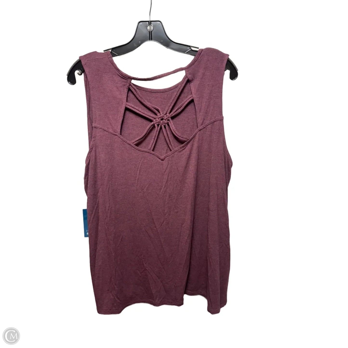 Top Sleeveless By Market & Spruce In Maroon, Size: 2x