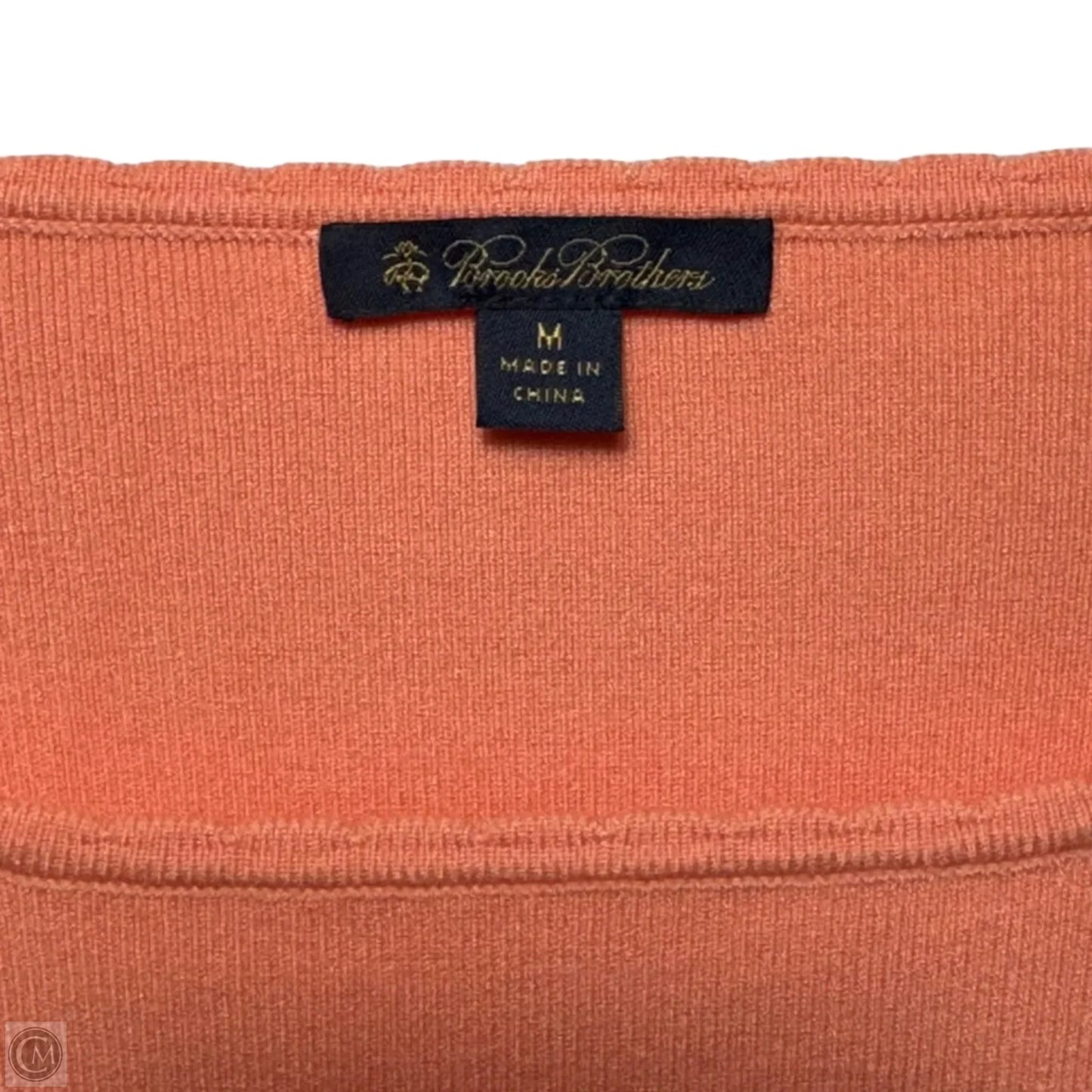 Scallop Hem & Neckline Sweater By Brooks Brothers In Orange, Size: M