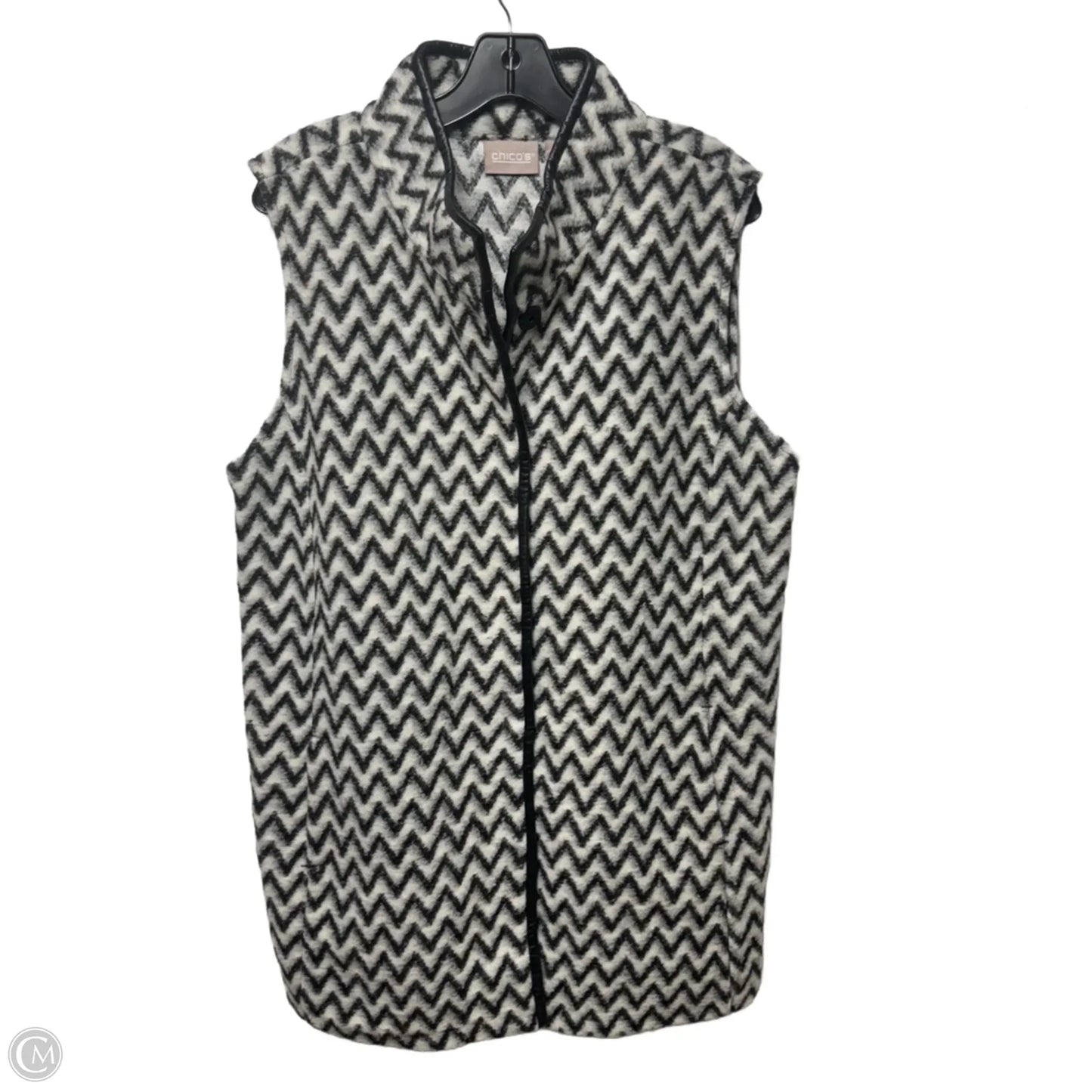 Vest Other By Chicos In Black & White, Size: Xl