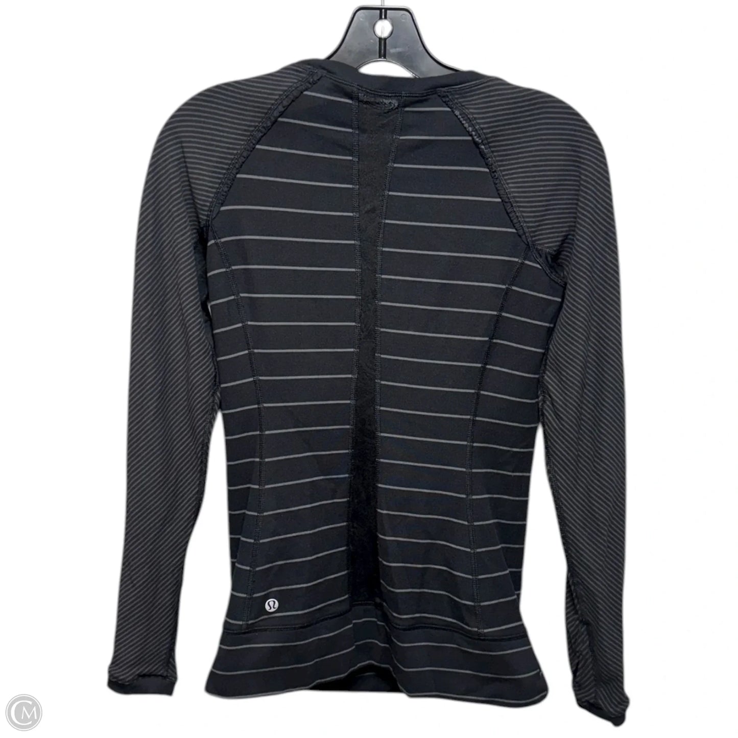 Full Tilt Long Sleeve By Lululemon In Slalom Stripe Black / Hyper Stripe Black / Black , Size: S estimated