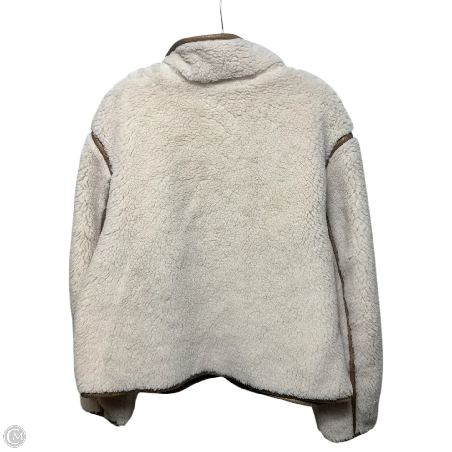 Jacket Faux Fur & Sherpa By Old Navy In Cream, Size: M tall