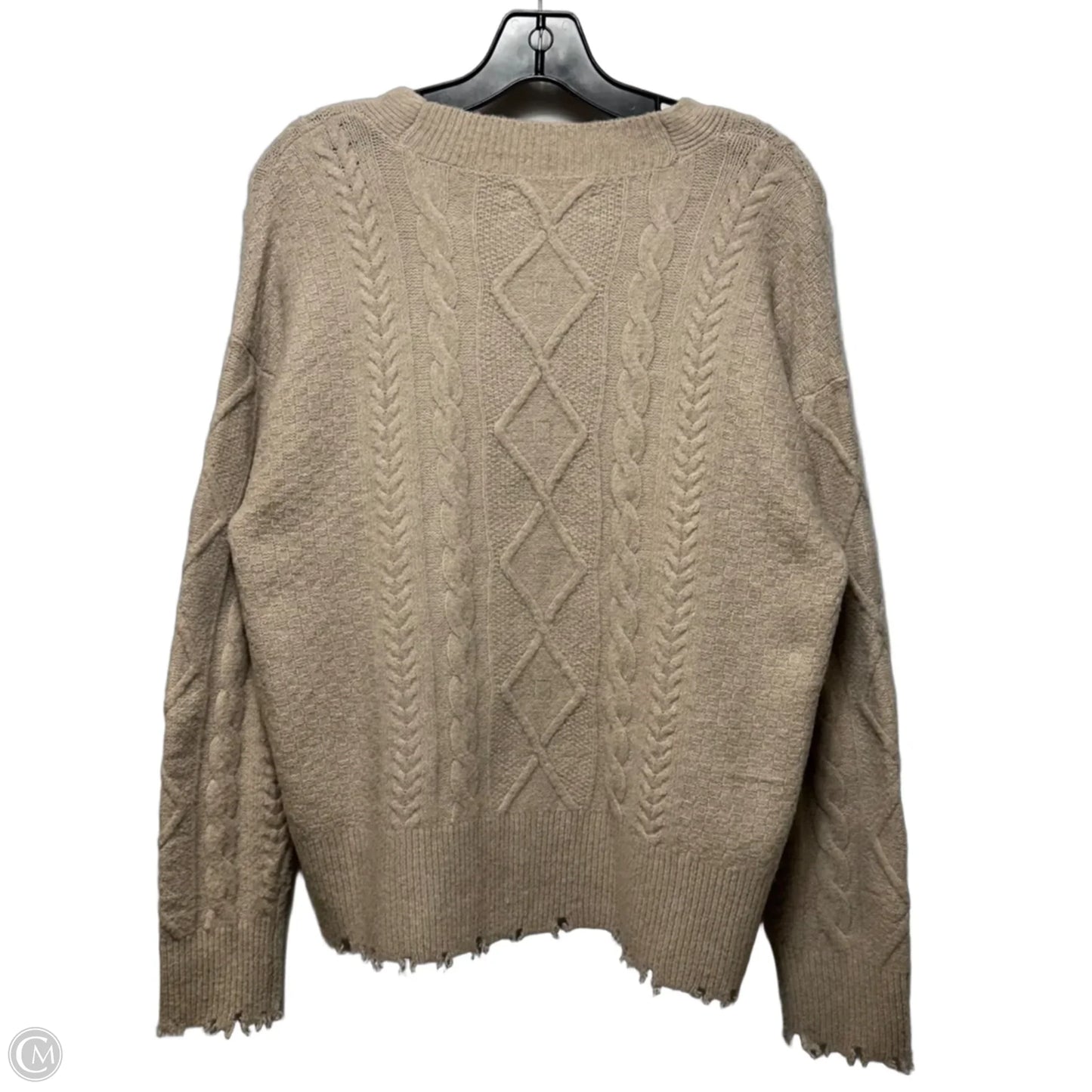 Sweater Cardigan By Lucky Brand In Beige, Size: Xs