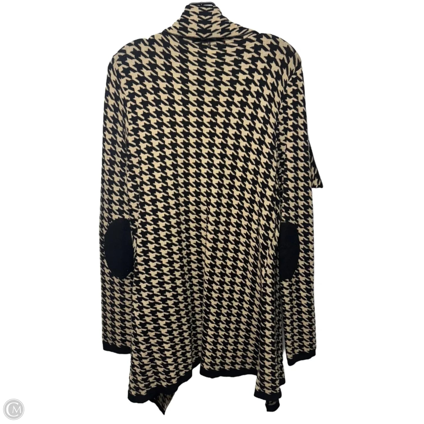 Sweater Cardigan By Charlotte In Black & Cream, Size: M
