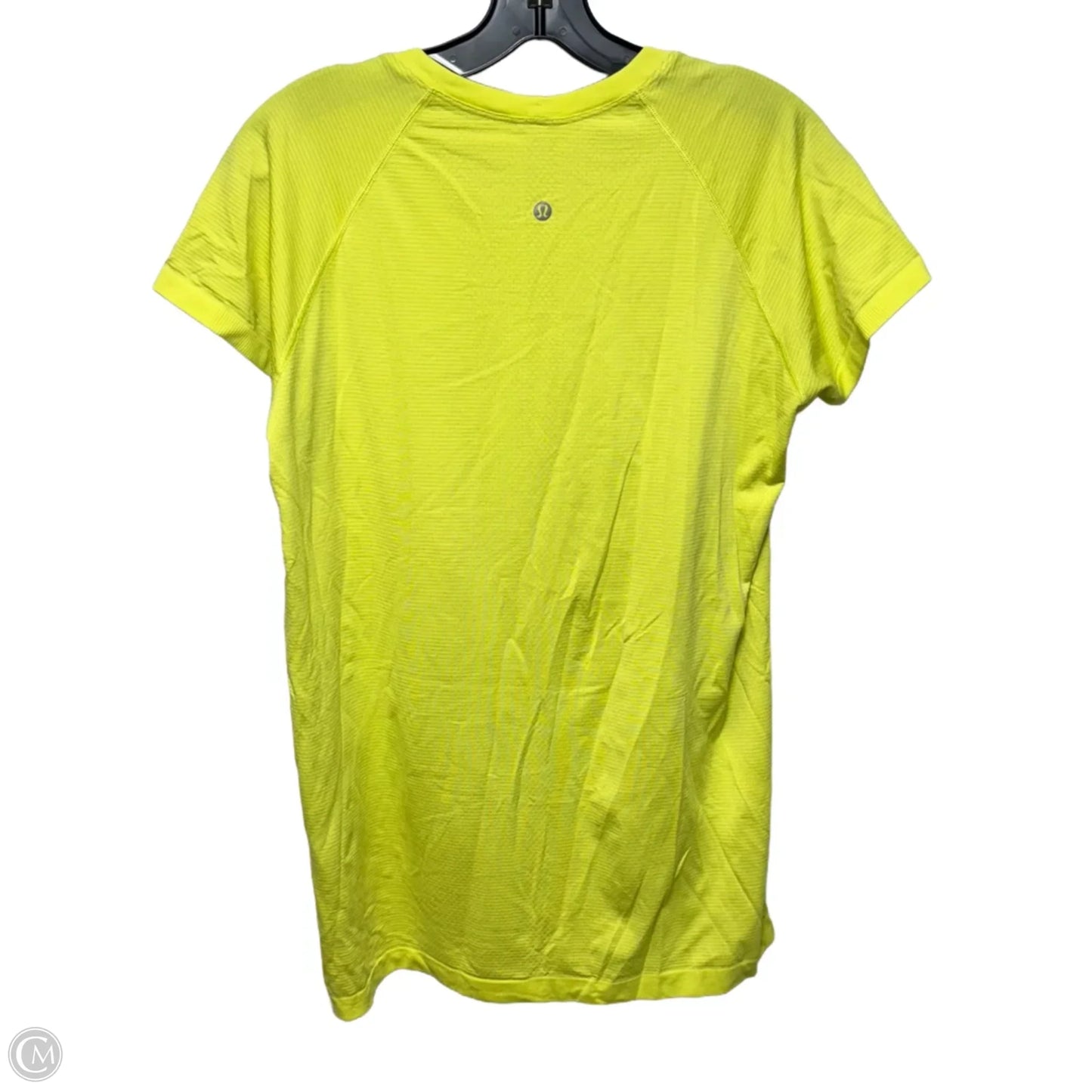 Athletic Top Short Sleeve By Lululemon In Yellow, Size: 14