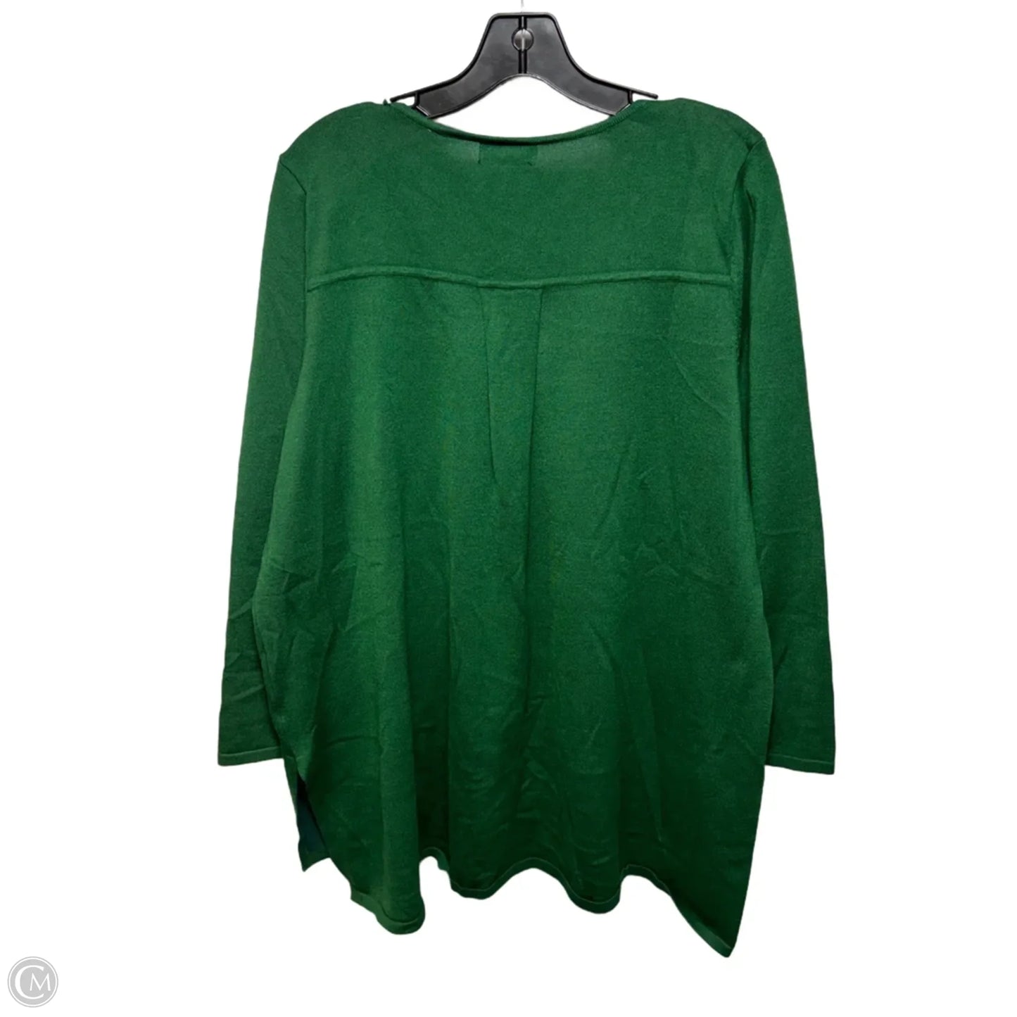 Top Long Sleeve By Tahari In Green, Size: 1x