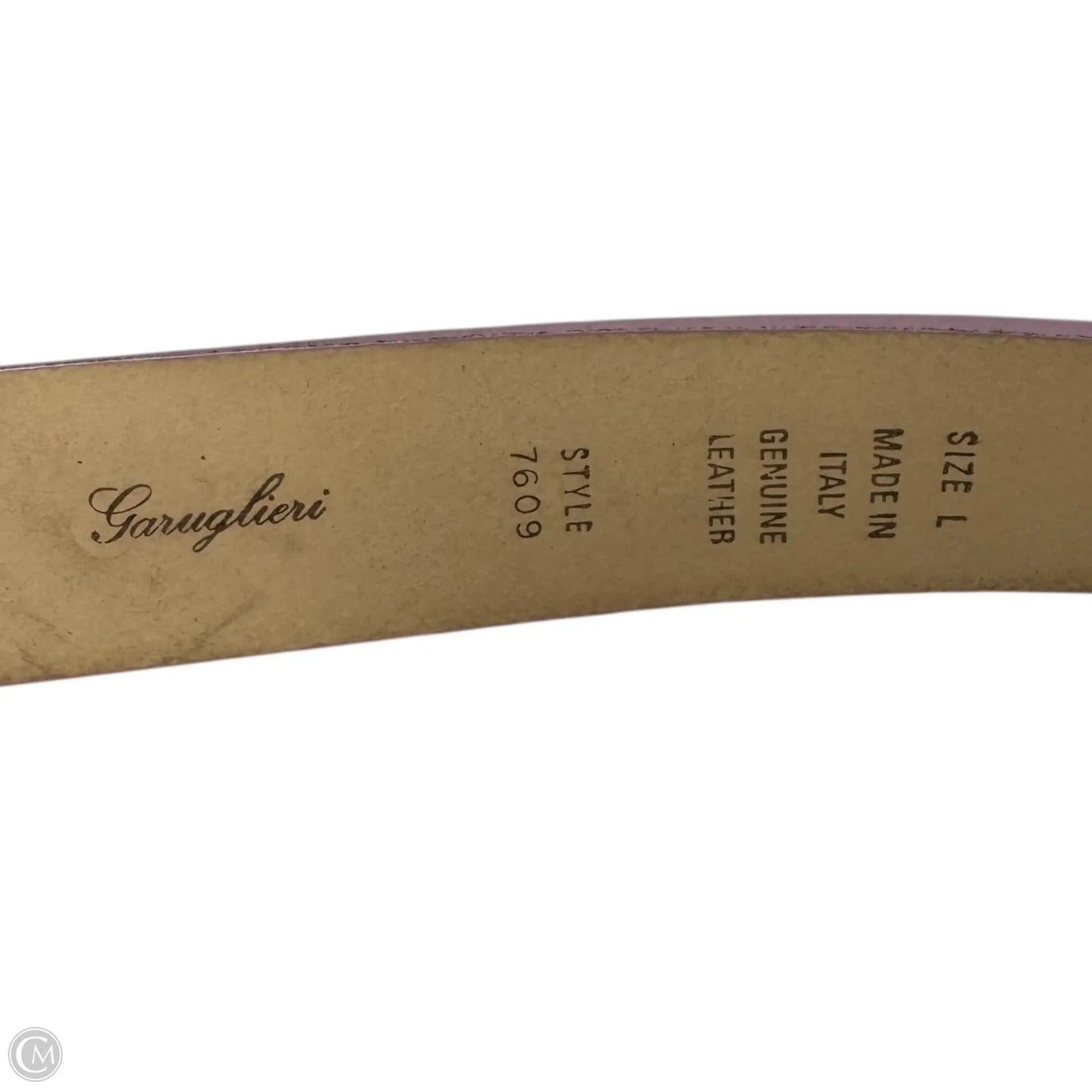 Snakeskin Belt Leather By Garuglieri, Size: Large