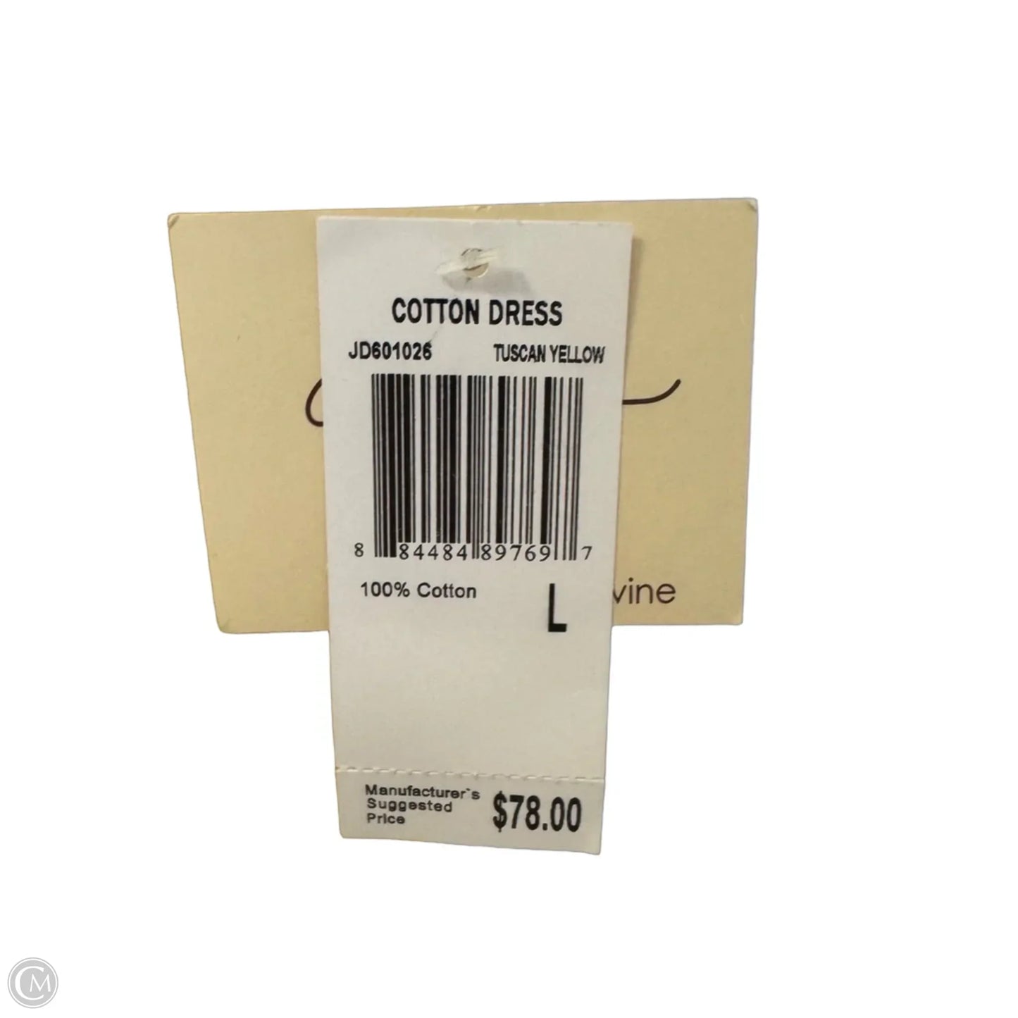 Dress Casual Midi By Andrea Jovine In Tuscan Yellow, Size: L
