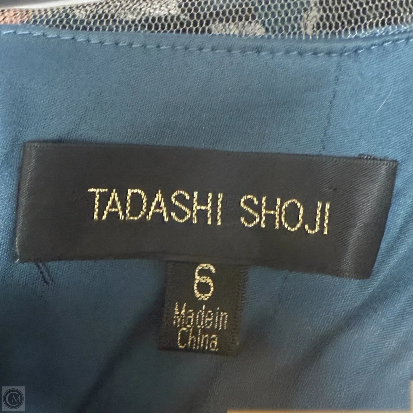 Sequin Paillette Embroidered Lace Cocktail Dress By Tadashi Shoji In Teal, Size: 6