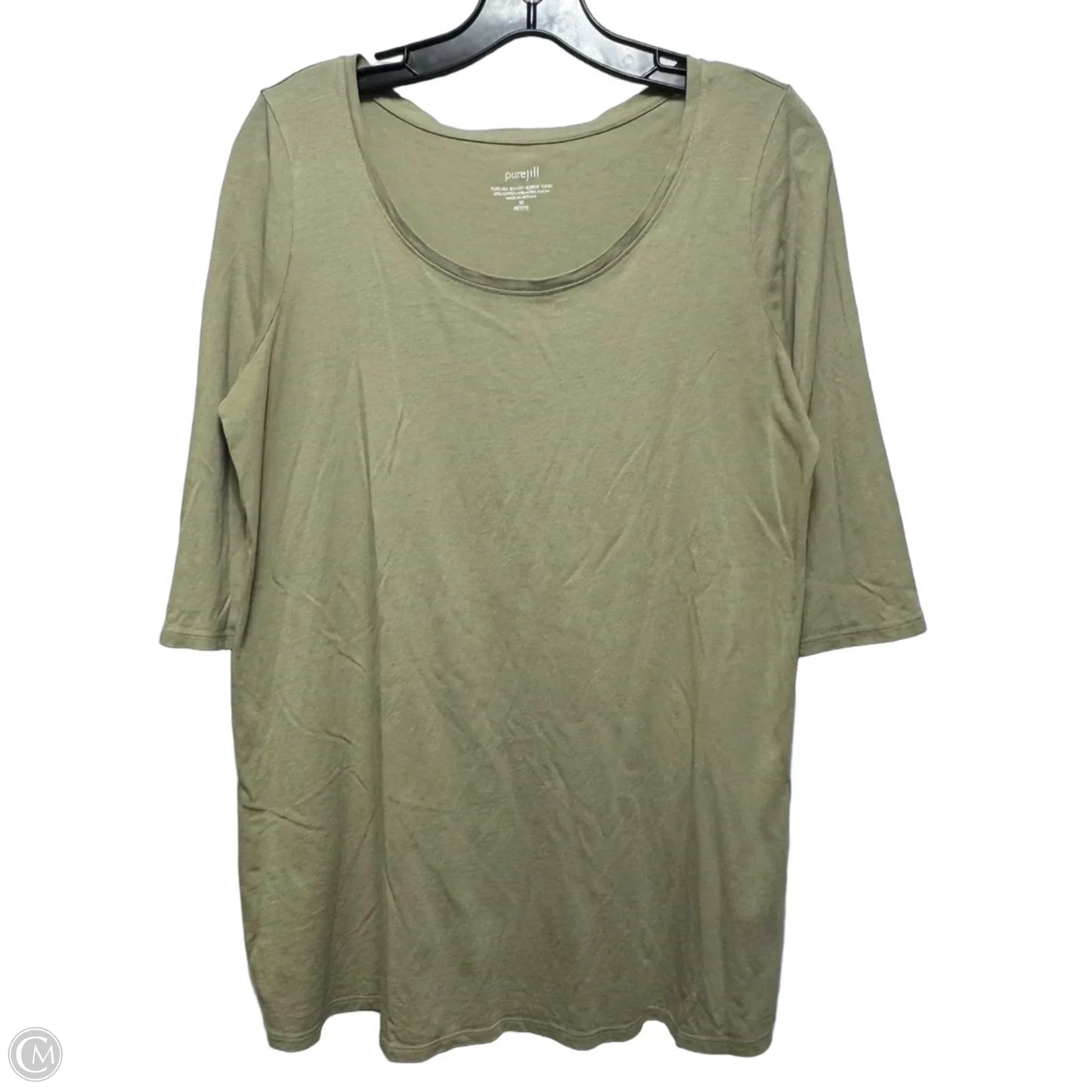 Tunic 3/4 Sleeve By Pure Jill In Green, Size: Mp