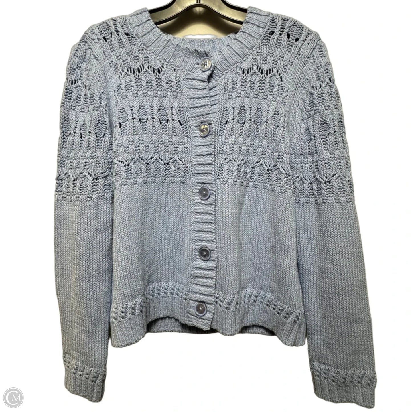 Sweater Cardigan By Talbots In Blue, Size: Mp