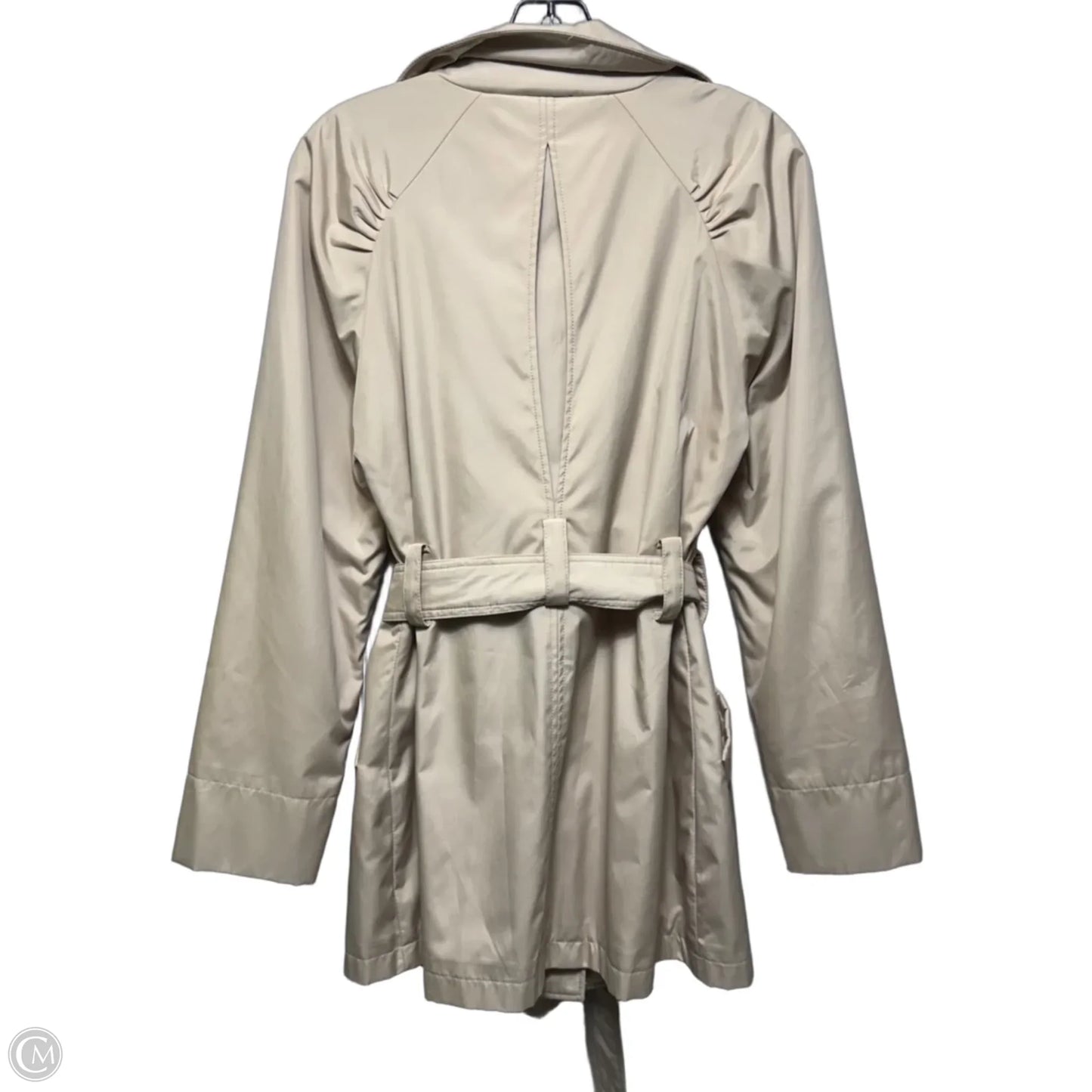 Coat Trench Coat By Colebrook In Cream, Size: S