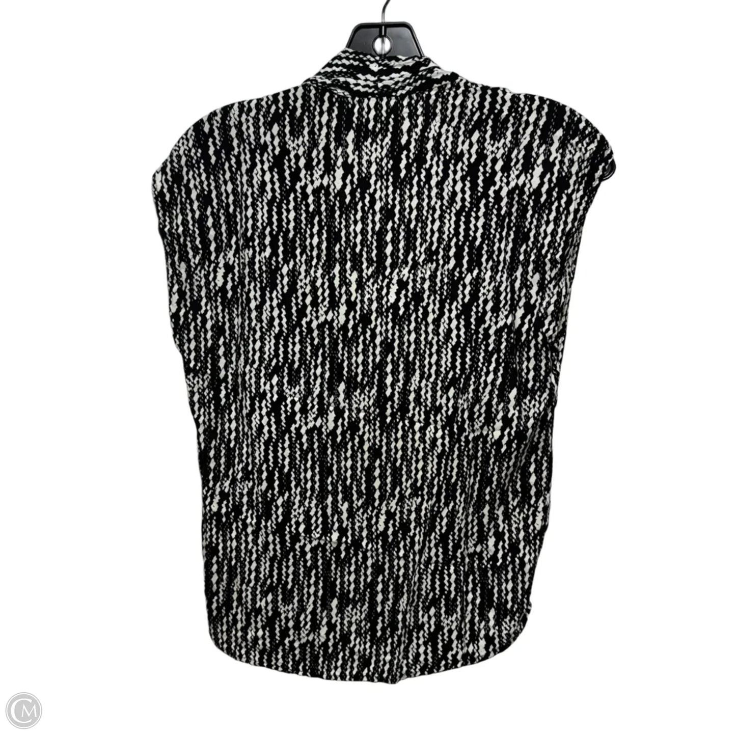 Top Sleeveless By Velvet By Graham & Spencer In Black & Cream, Size: S