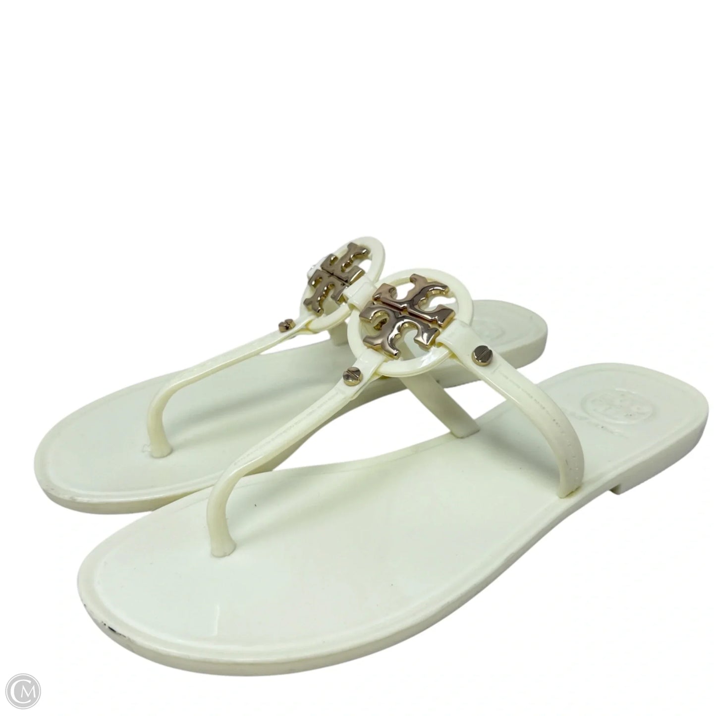 Mini Miller Jelly Sandals Designer By Tory Burch In Cream, Size: 5