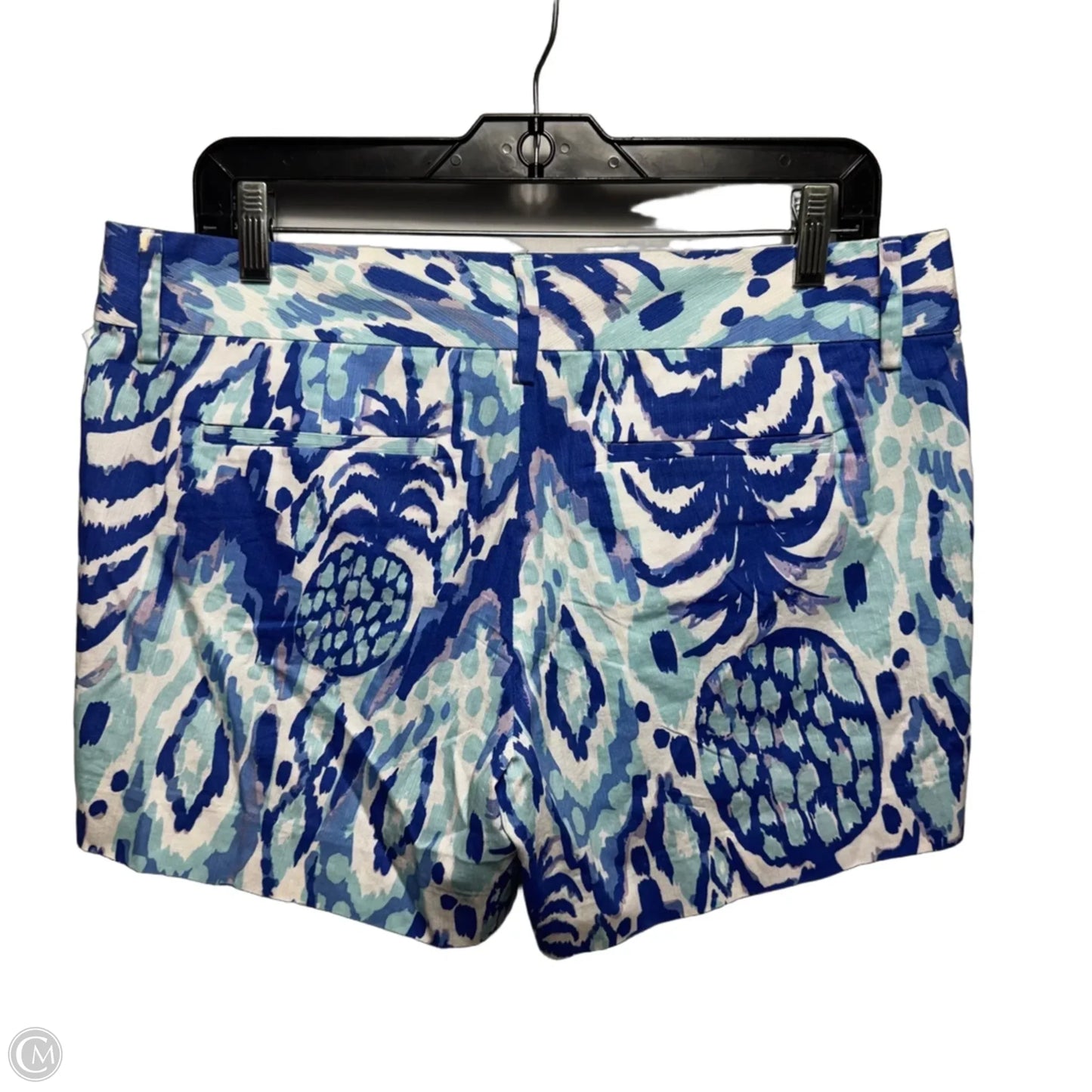 Callan 5” Shorts Designer By Lilly Pulitzer In Blue & White, Size: 8