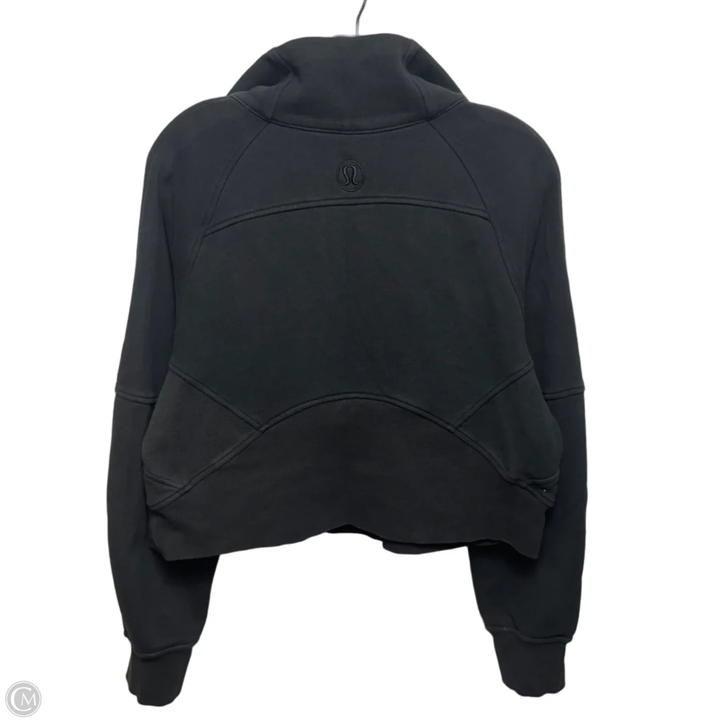 Half Zip Athletic Sweatshirt Hoodie By Lululemon In Black, Size: XS/S