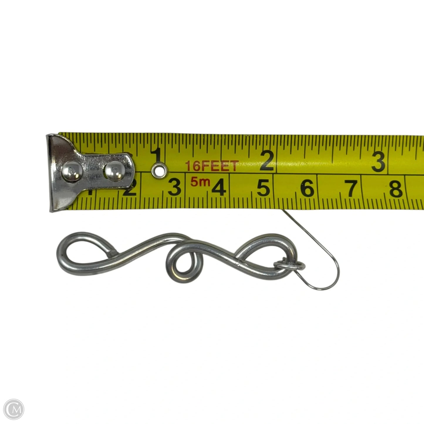Wire Swirl Silver Tone Dangle Earrings