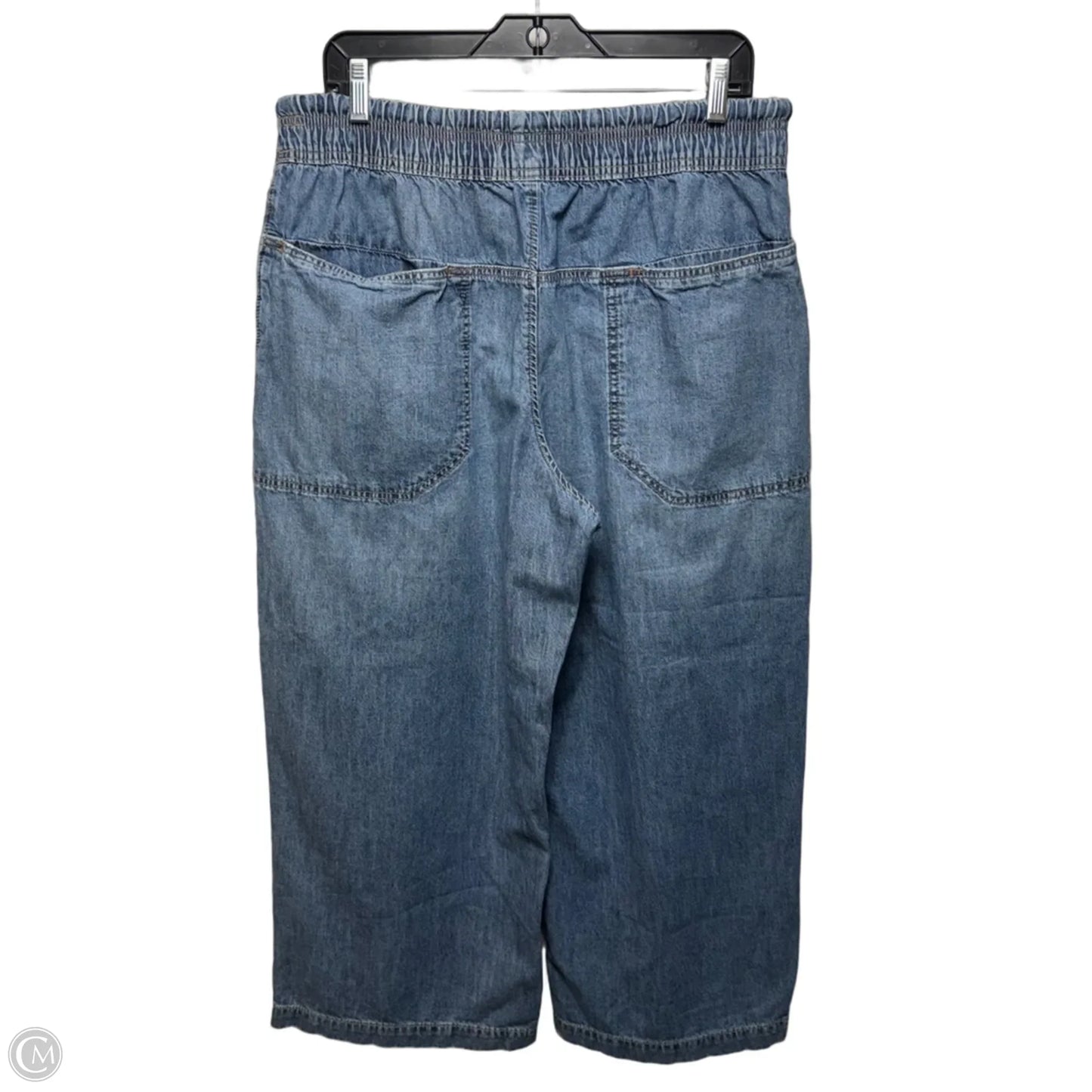 Drawstring Jeans Wide Leg By We The Free In Blue Denim, Size: M