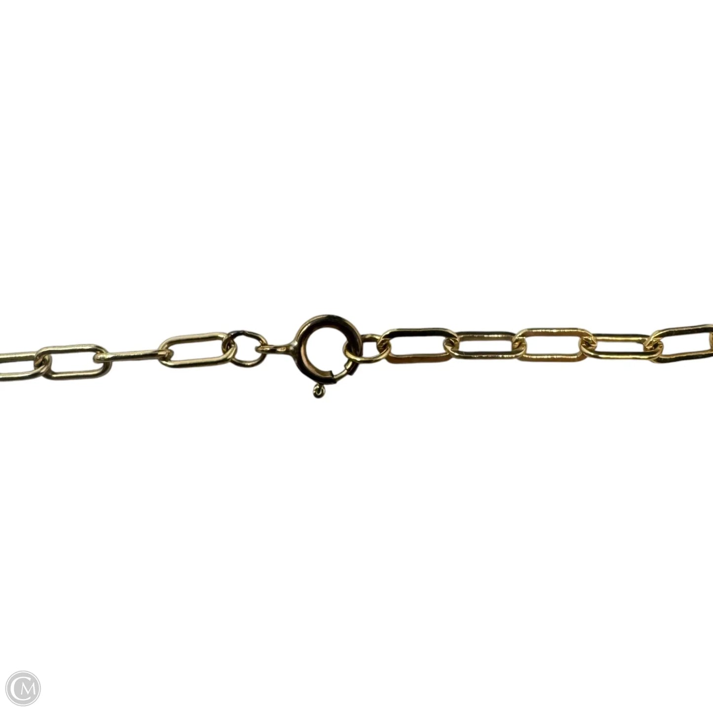 Blue Stone on Paperclip Chain Necklace