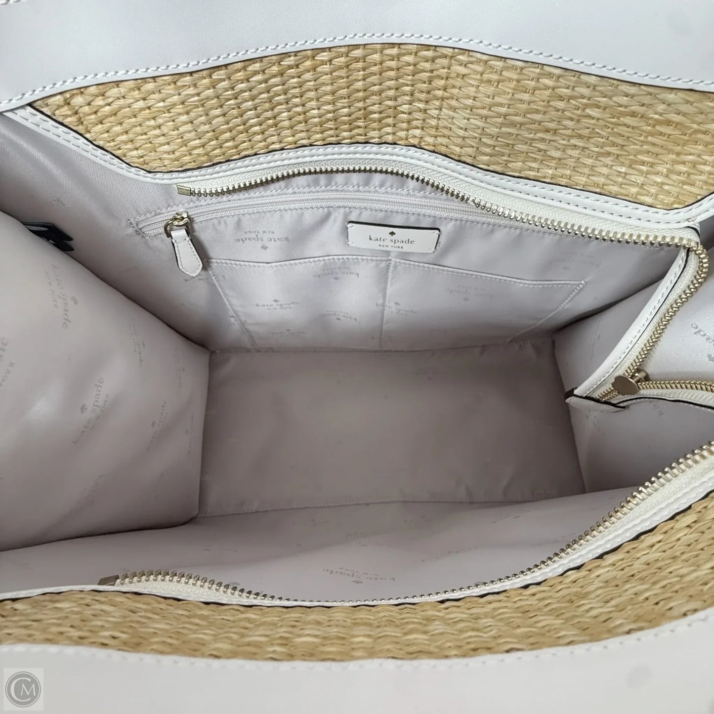 Ellie Straw Tote Designer By Kate Spade, Size: Medium