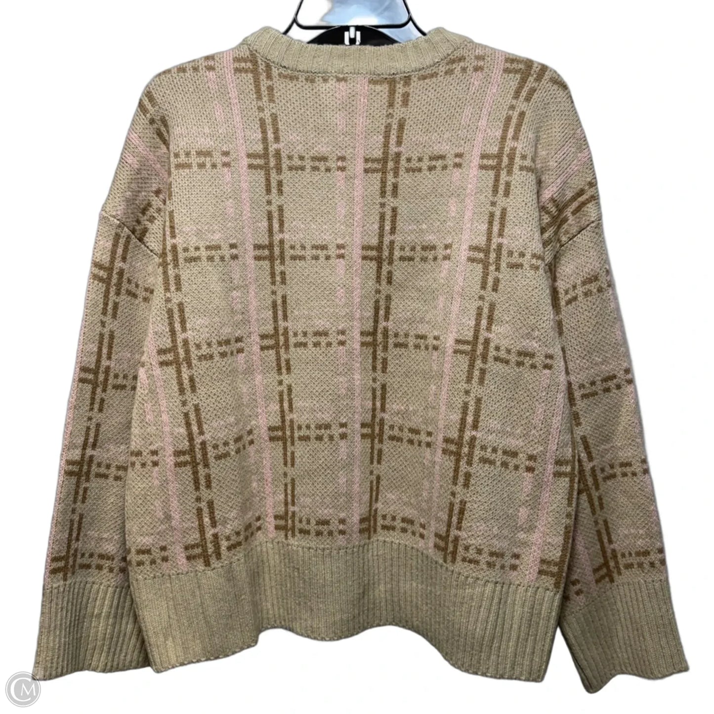 Sweater By Design History In Pink & Tan, Size: M