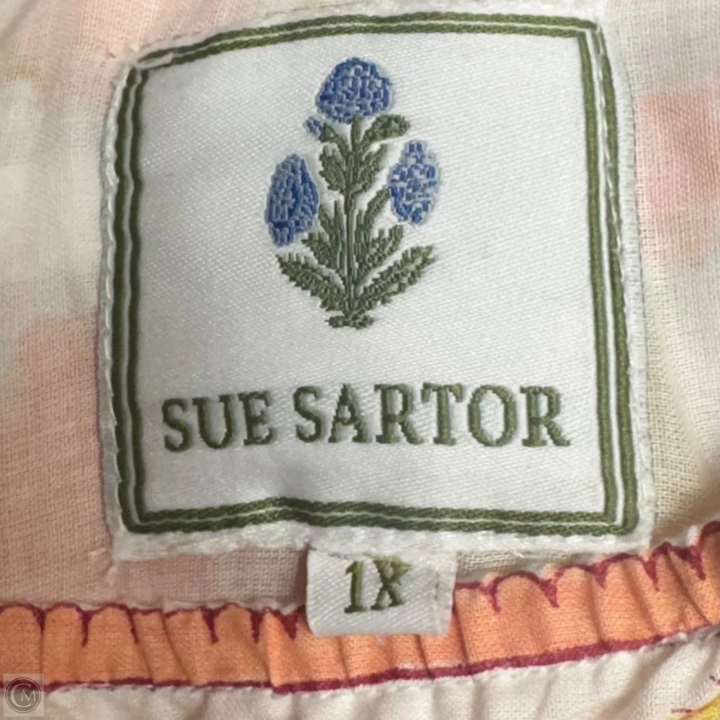 Printed Tie Strap Dress Casual Maxi By Sue Sartor In Floral Print, Size: 1X
