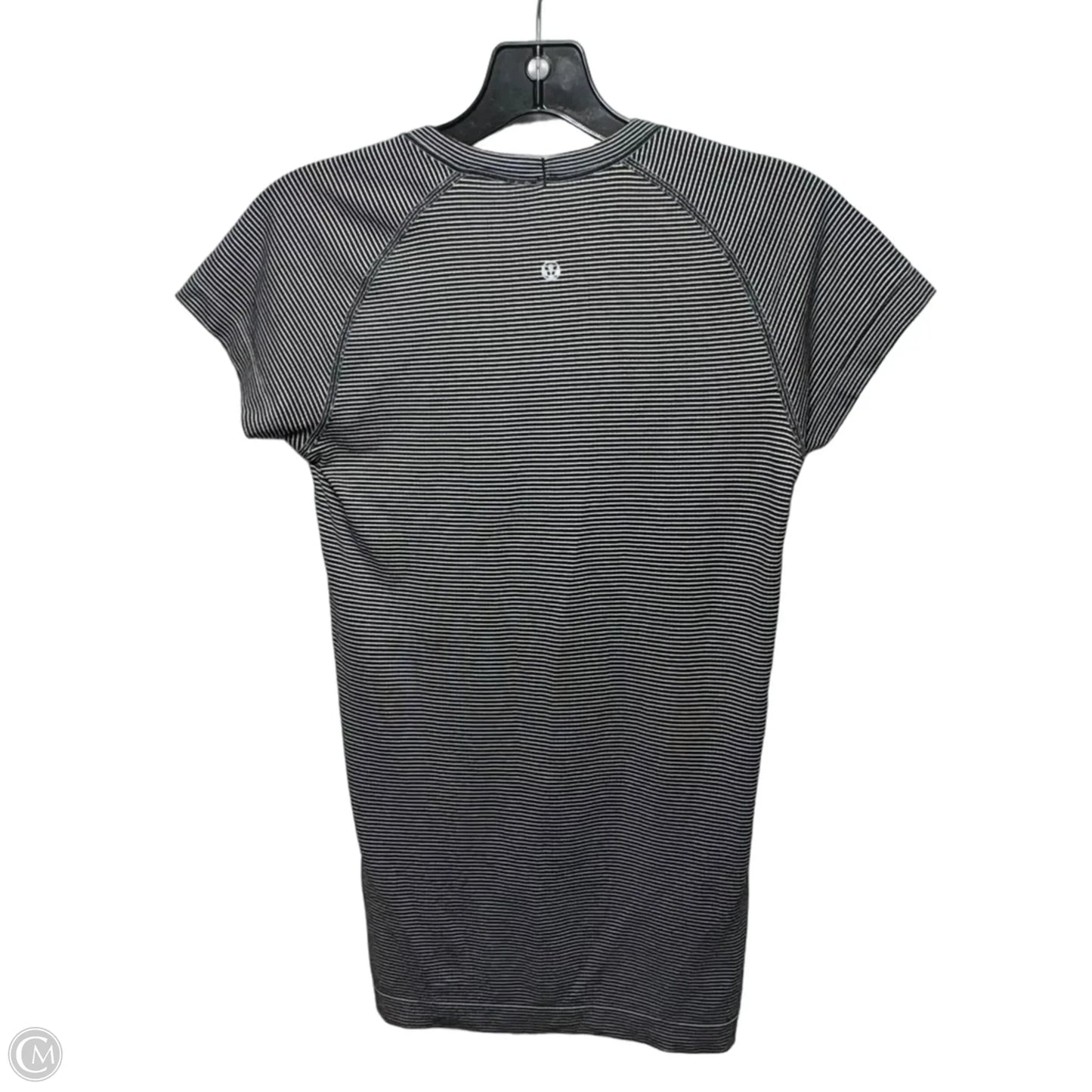 Athletic Top Short Sleeve By Lululemon In Striped Pattern, Size: 6