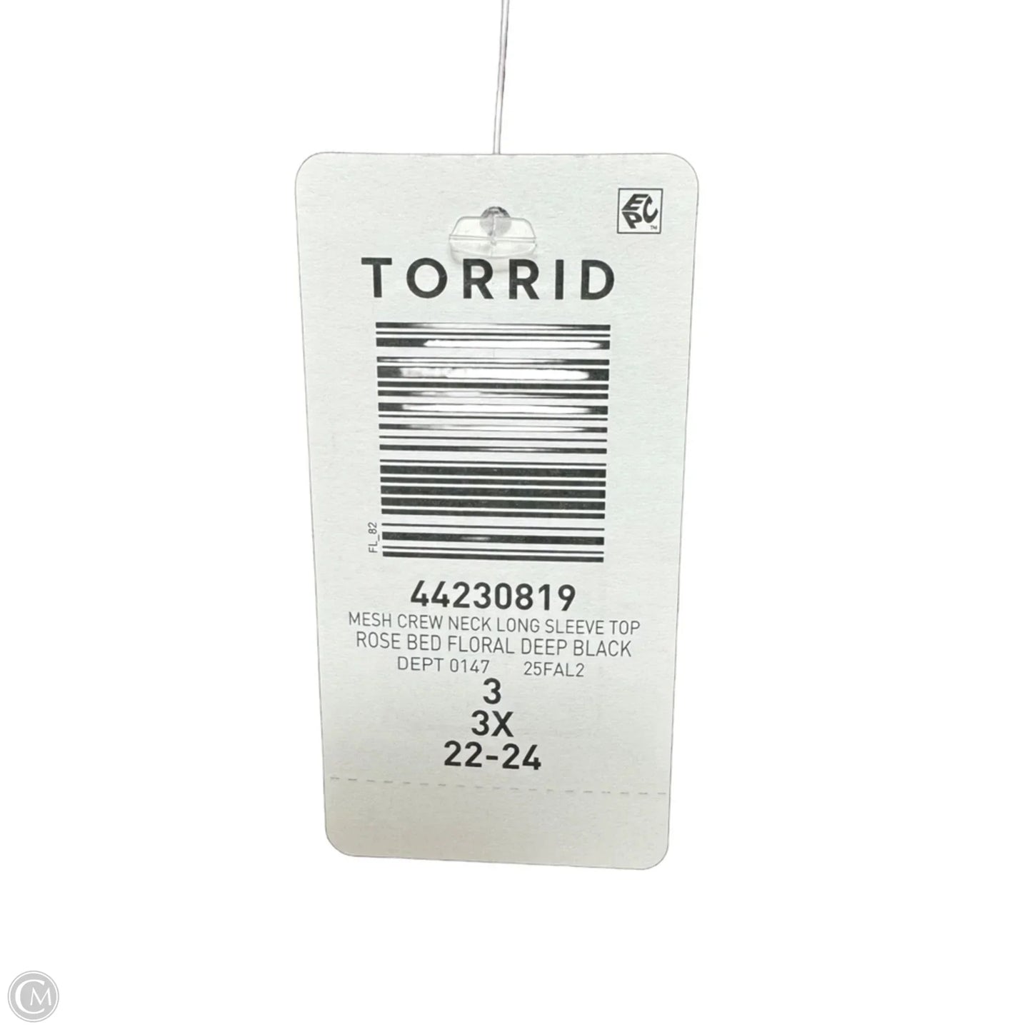Mesh Top Long Sleeve By Torrid In Floral Print, Size: 3x