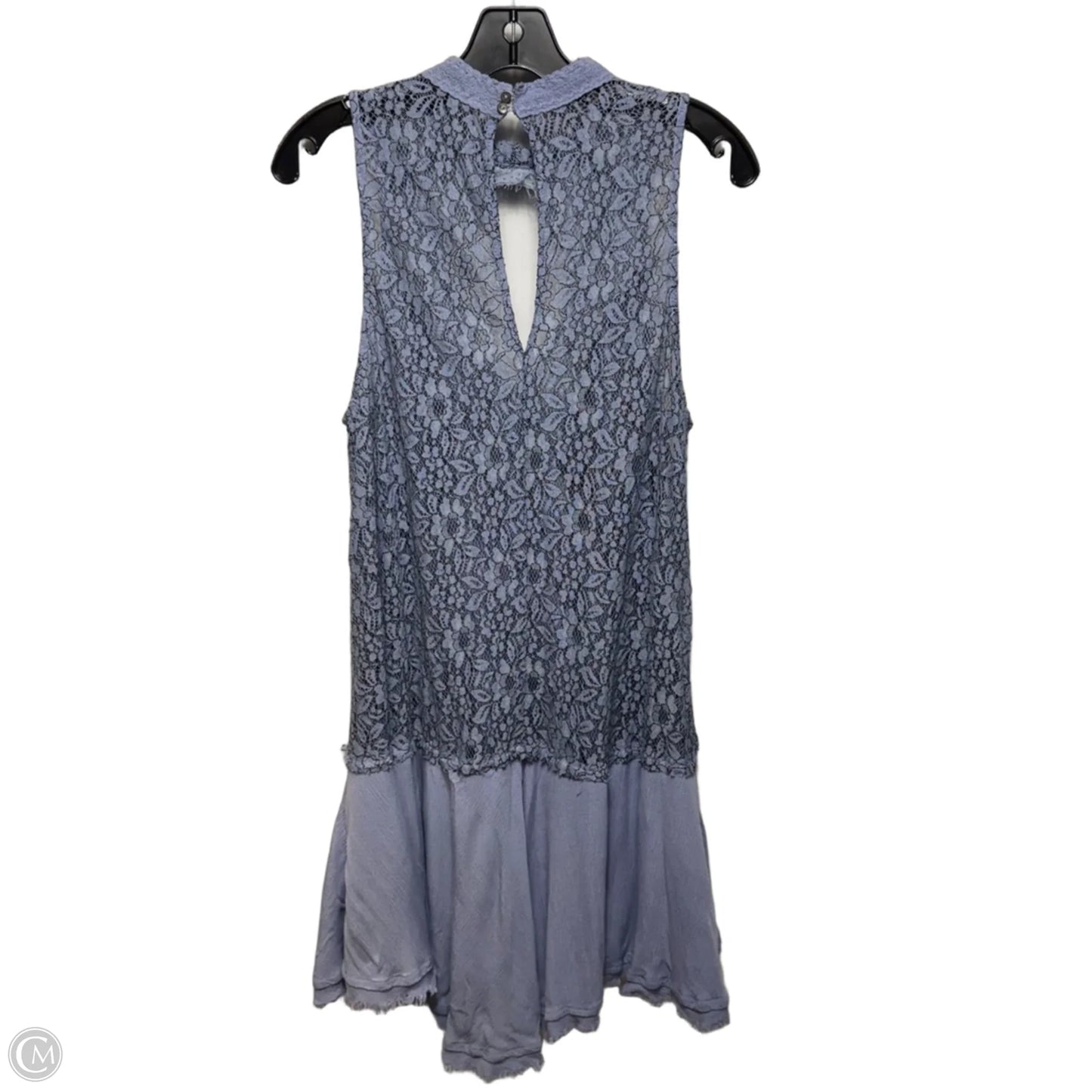 Lace Tunic Sleeveless By Free People In Blue, Size: L
