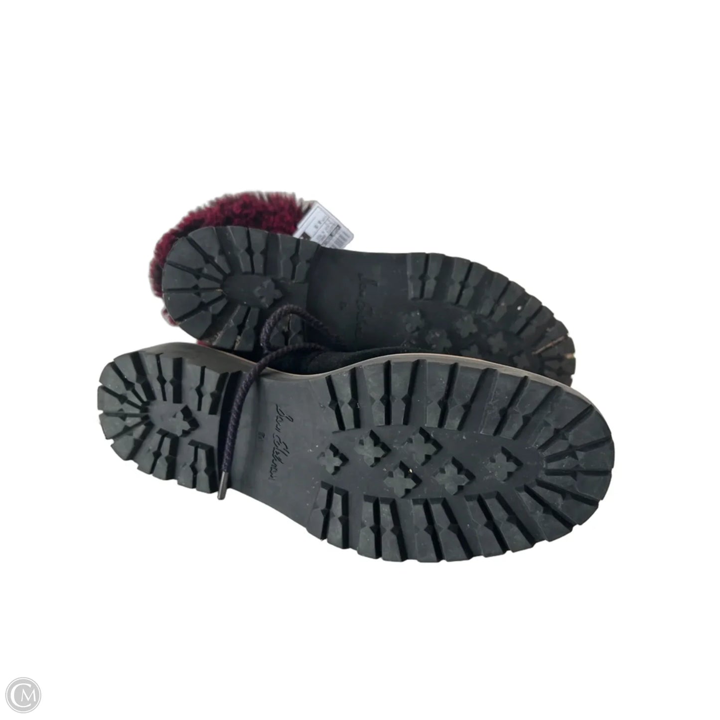 Boots Ankle Flats By Sam Edelman In Black & Red, Size: 8.5