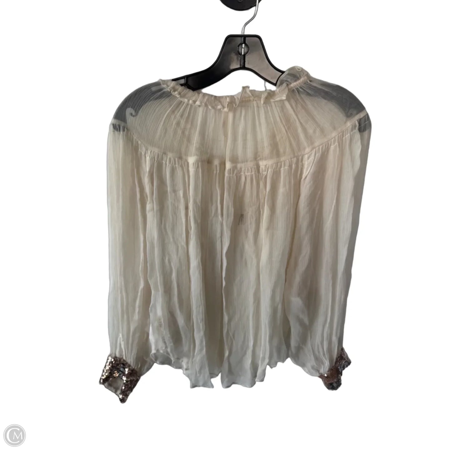 Top Long Sleeve By Free People In Cream, Size: S