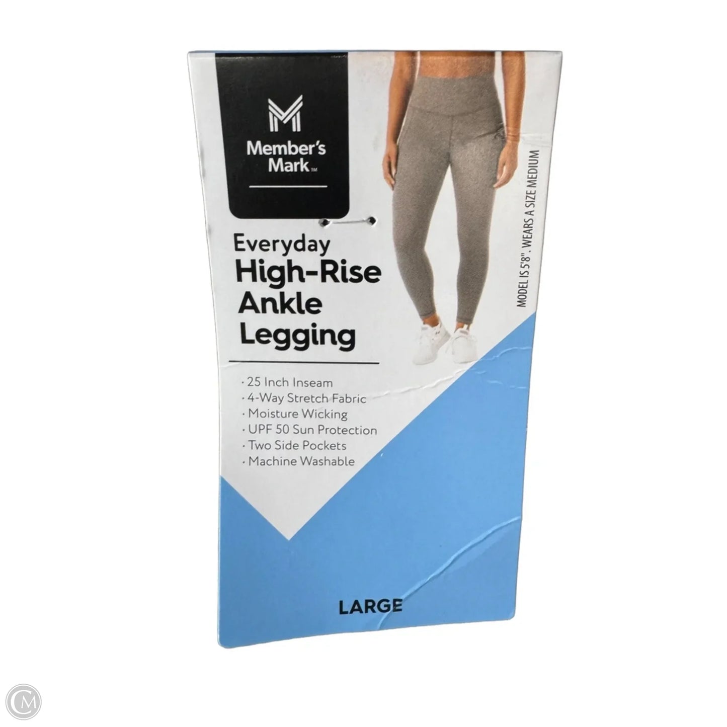 Athletic Leggings By Members Mark In Grey, Size: 12
