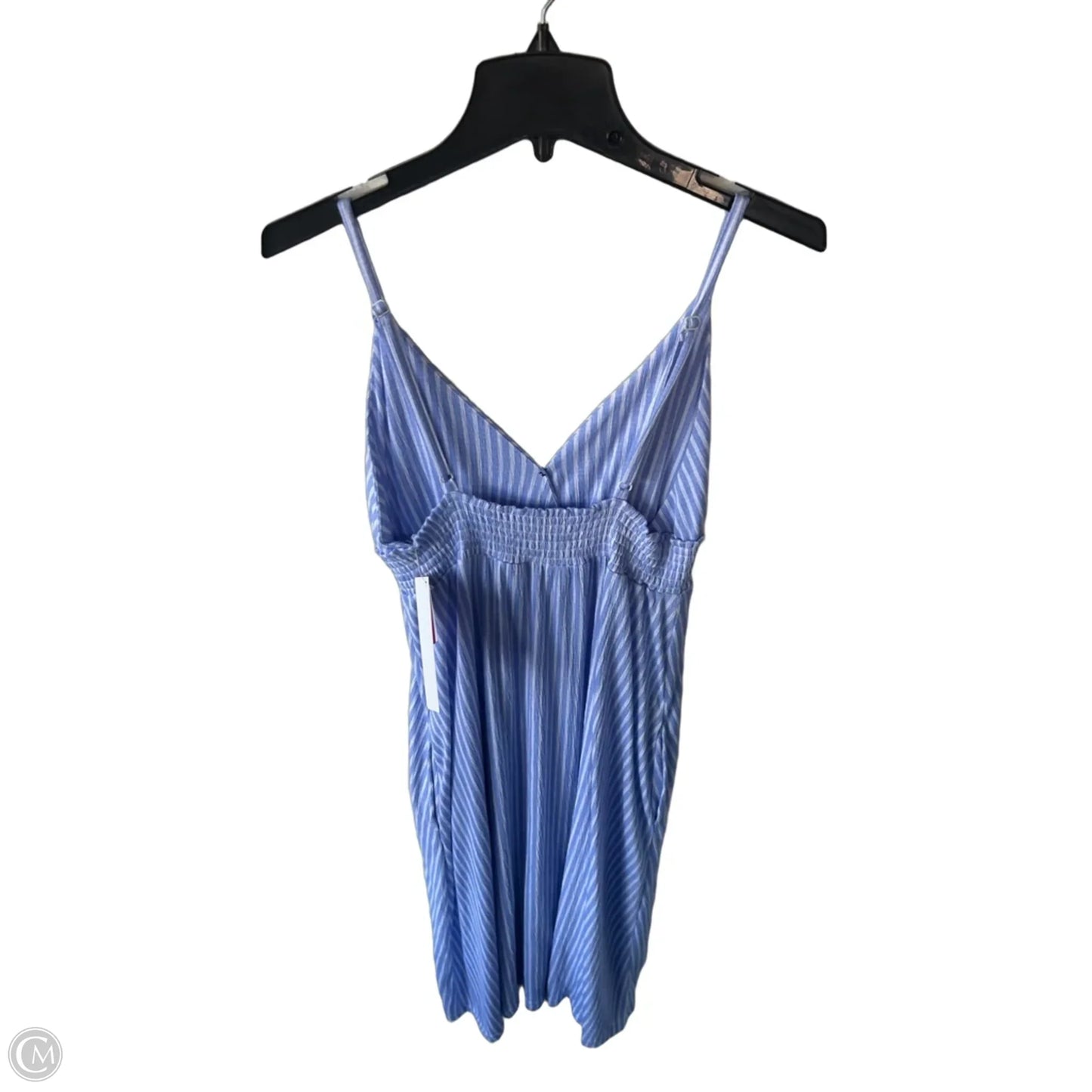 Dress Casual Midi By Laura Ashley In Blue & White, Size: M