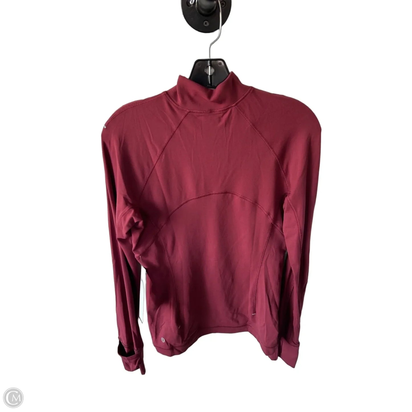 Athletic Top Long Sleeve Collar By Lululemon In Red, Size: M
