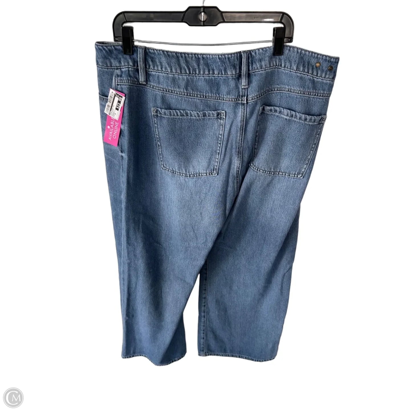 Jeans Wide Leg By Cabi In Blue Denim, Size: 16