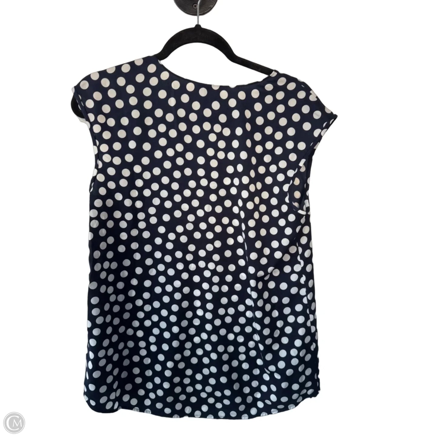Blouse Sleeveless By J. Crew In Blue & White, Size: S