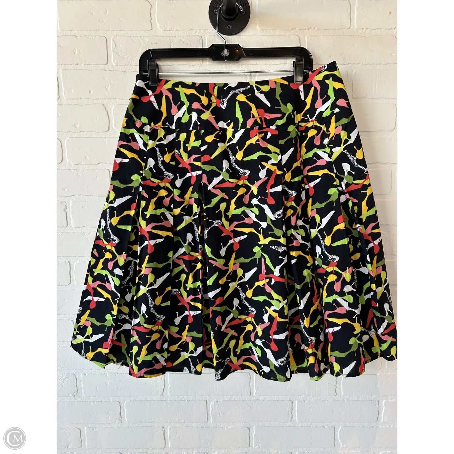 Skirt Midi By Liz Claiborne In Black & Green, Size: 12