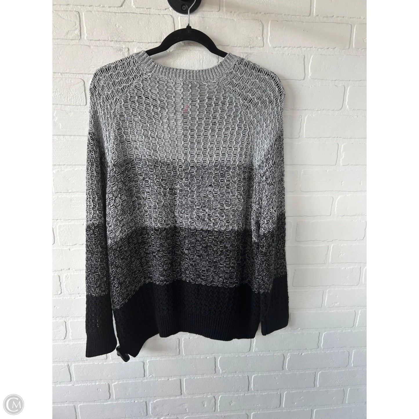 Sweater By Two By Vince Camuto In Black & Grey, Size: Xl