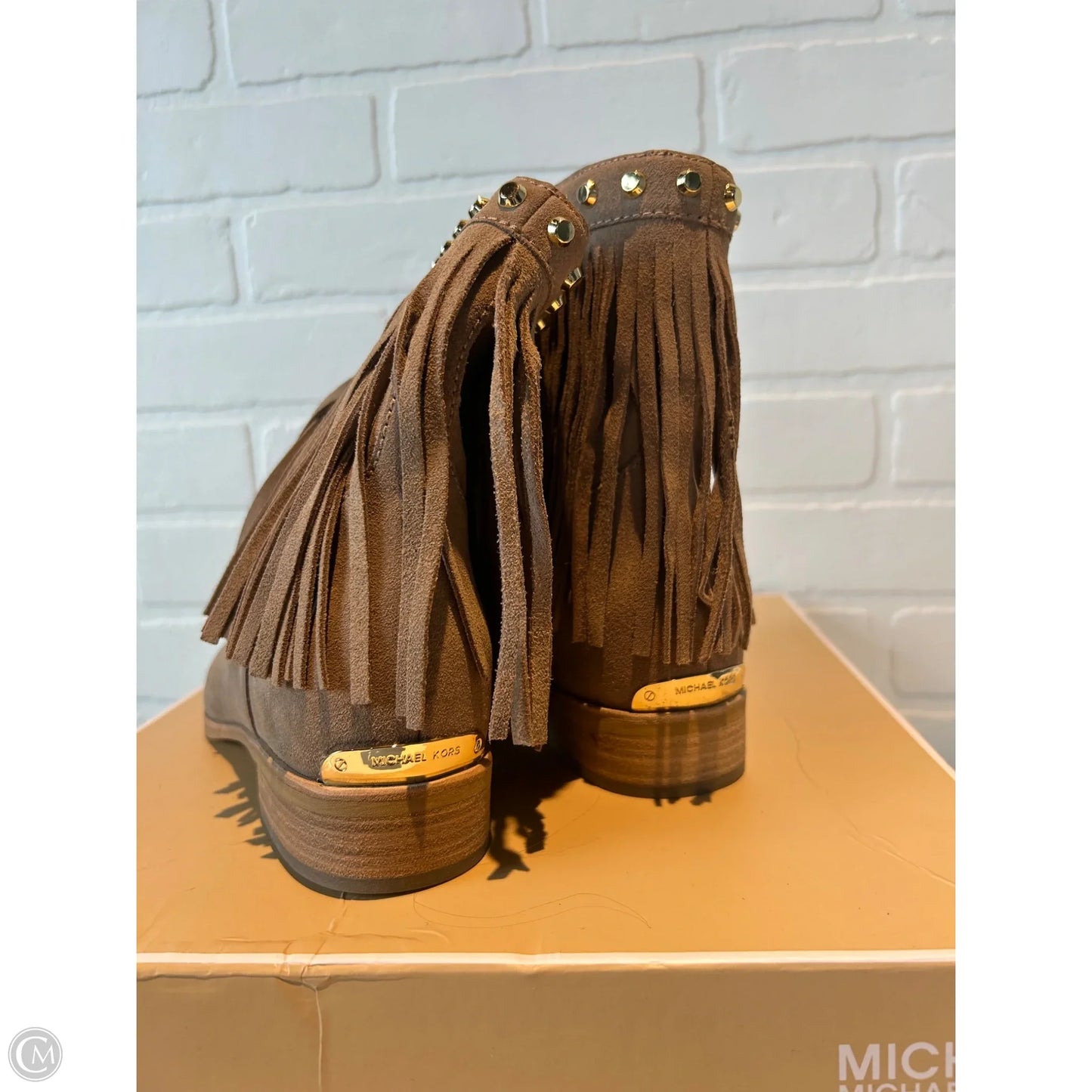 Boots Ankle Flats By Michael By Michael Kors In Tan, Size: 7