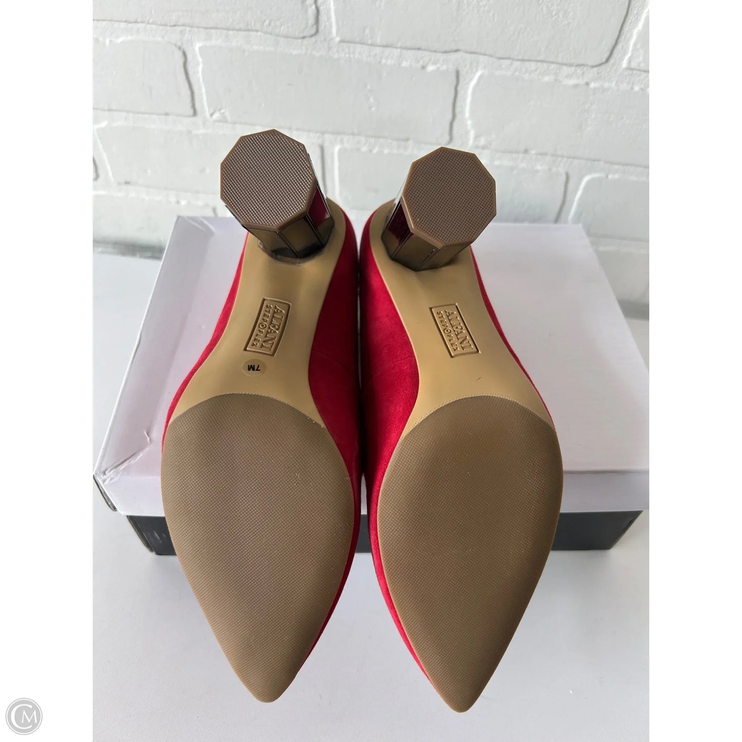 Shoes Heels Block By Alfani In Brown & Red, Size: 7