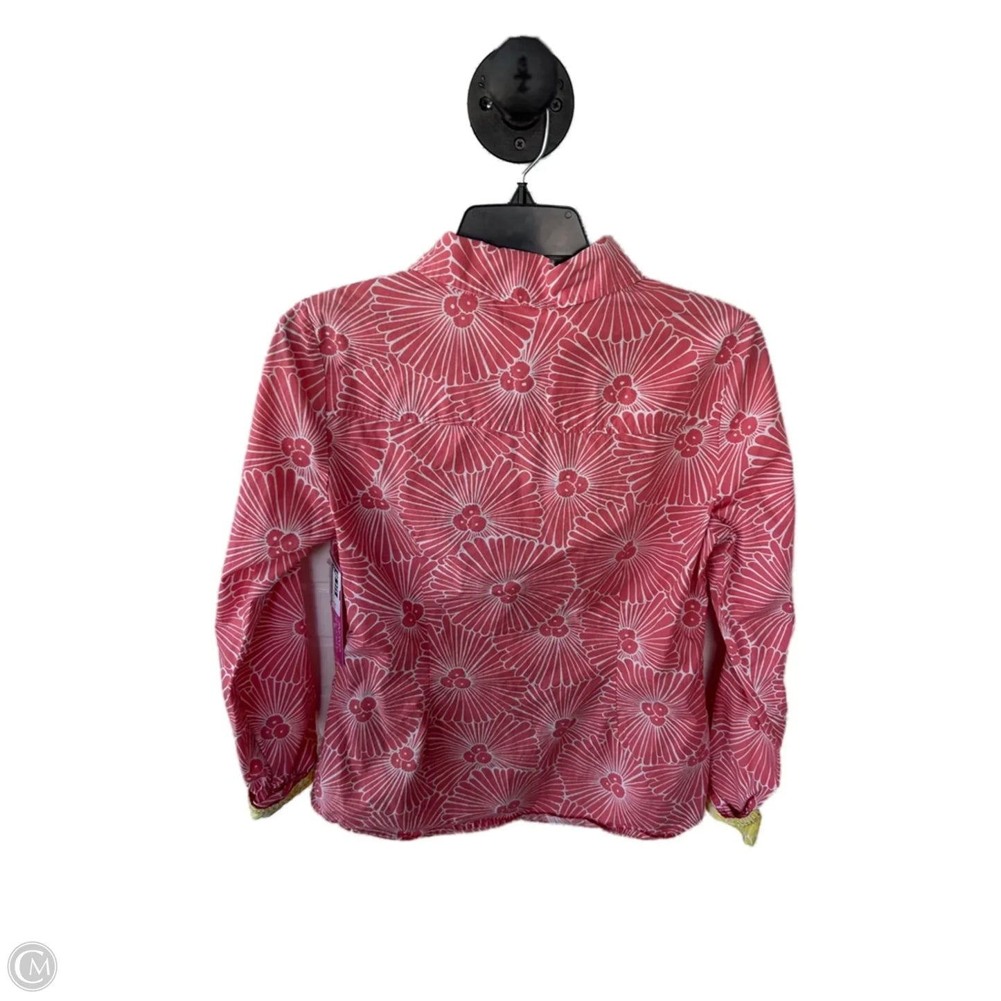 Top Long Sleeve By Boden In Pink & Yellow, Size: S