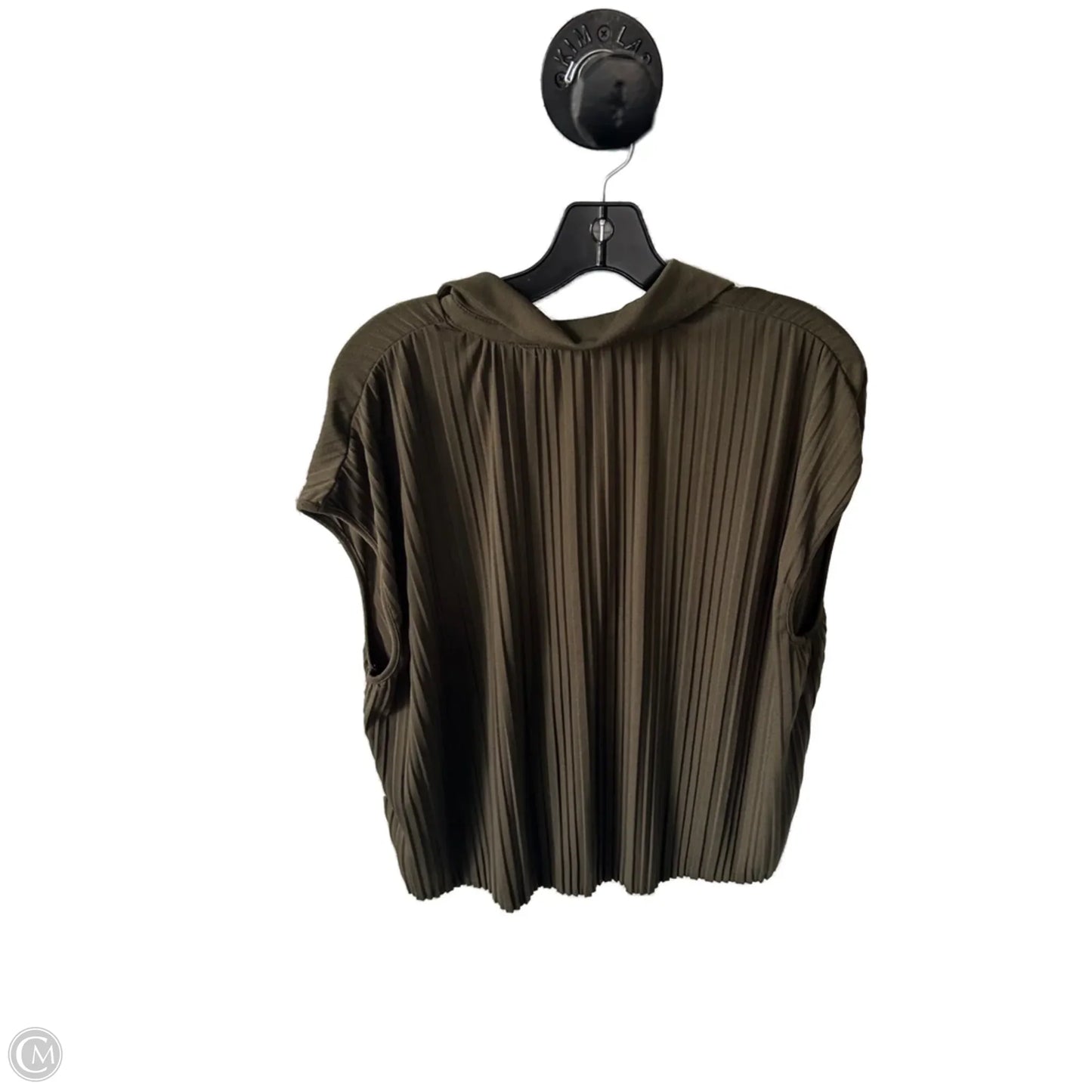 Top Short Sleeve By Adrianna Papell In Green, Size: Xl