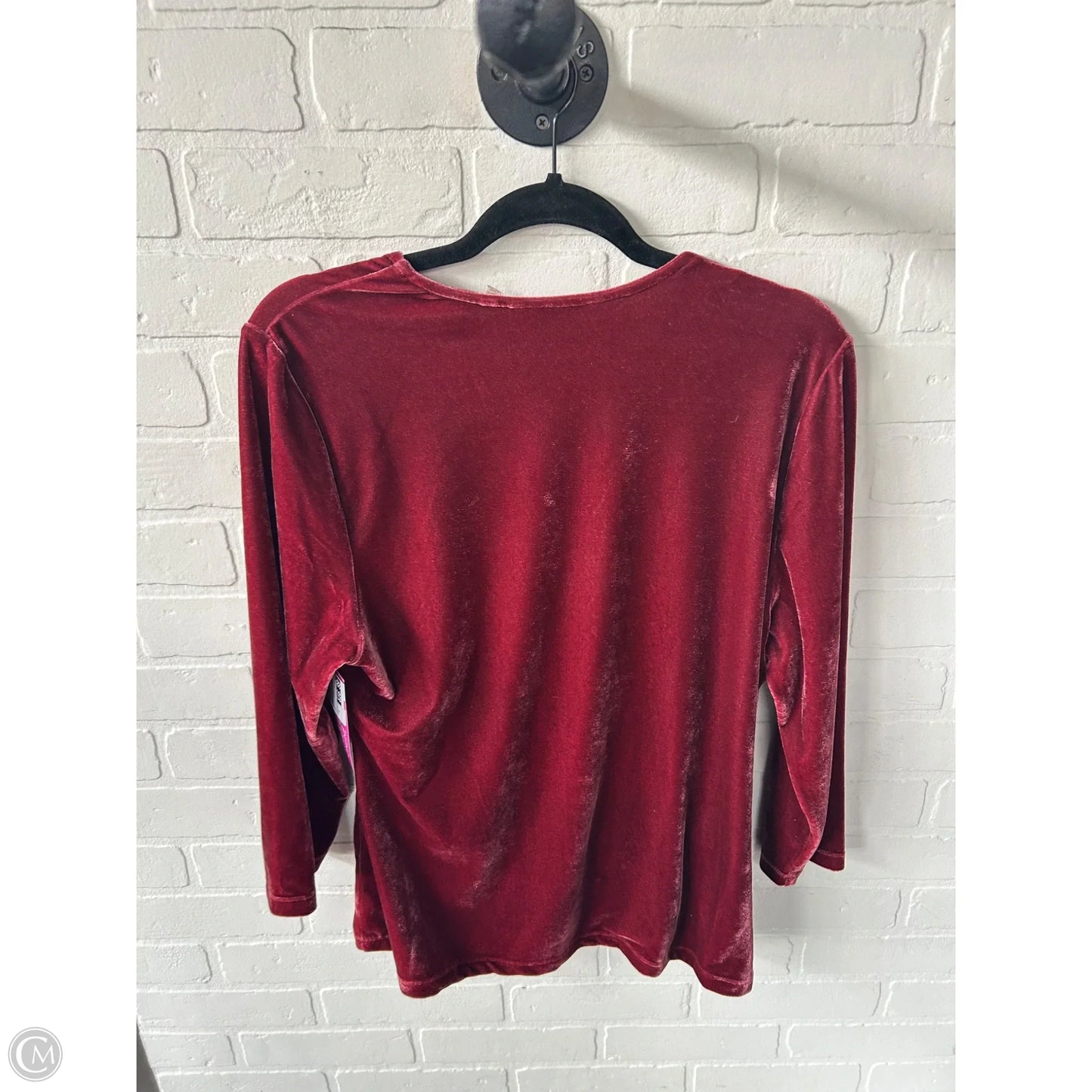 Top 3/4 Sleeve By Soft Surroundings In Red, Size: Xl