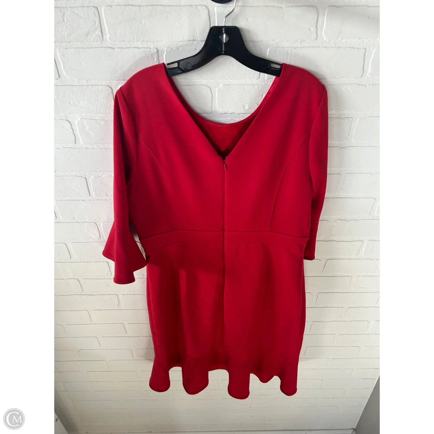 Dress Party Midi By White House Black Market In Red, Size: Xl