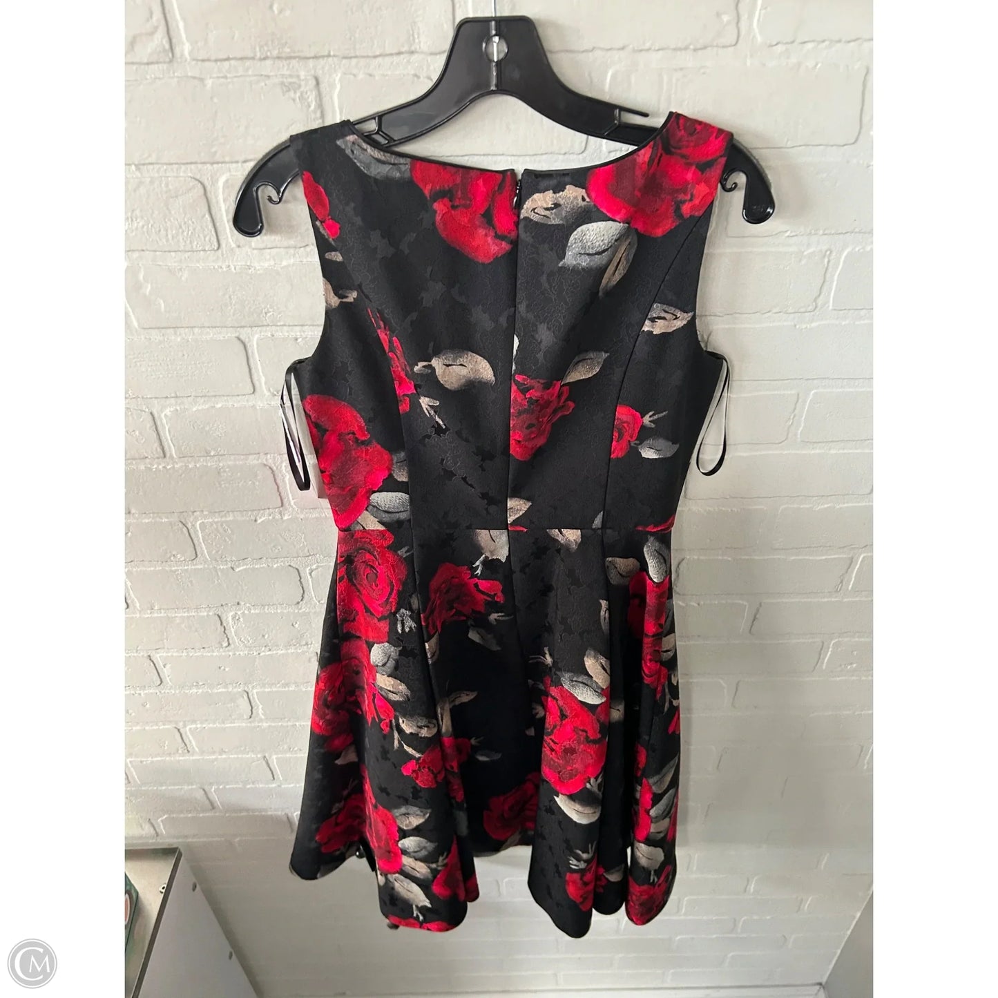 Dress Party Midi By White House Black Market In Black & Red, Size: S