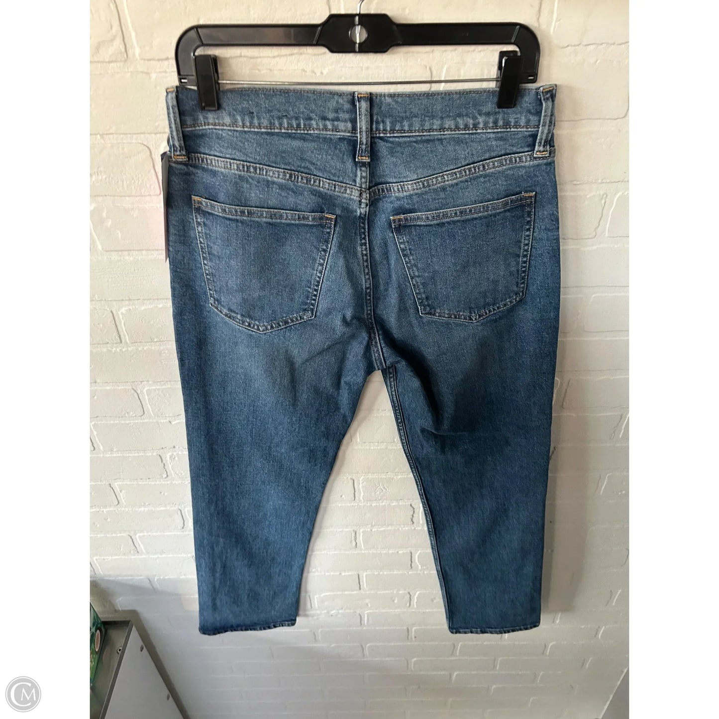 Jeans Straight By Gap In Blue Denim, Size: 8p