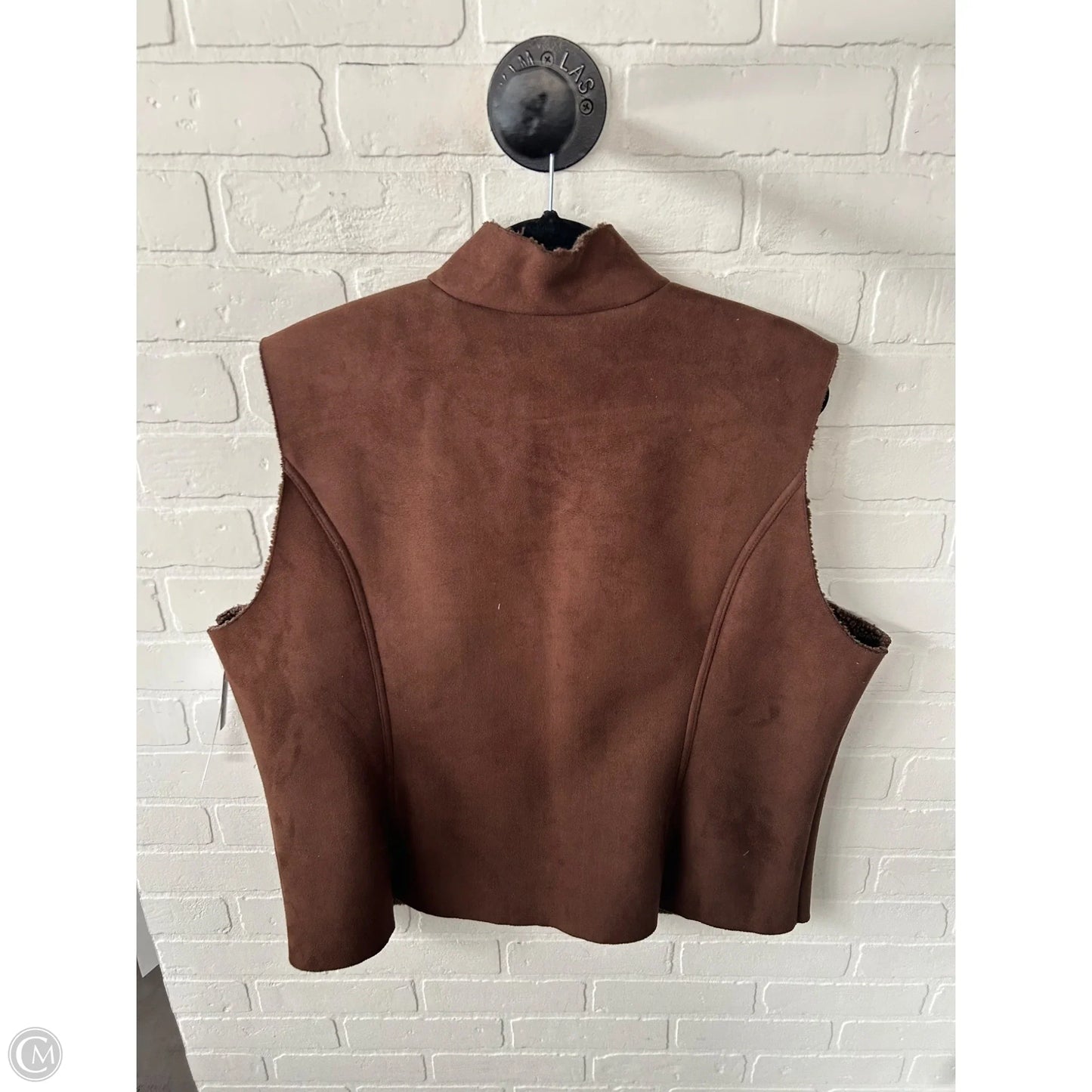 Vest Faux Fur & Sherpa By Lands End In Brown, Size: Xl