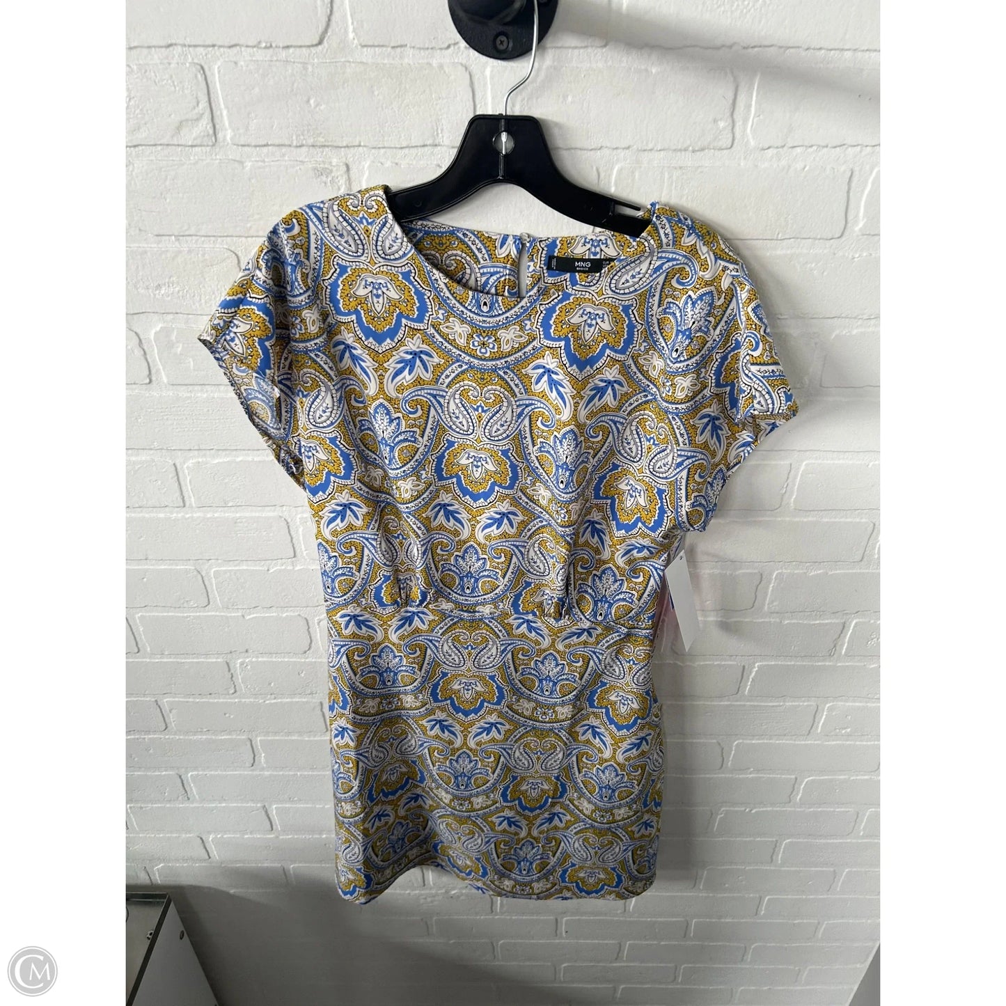 Dress Work By Mng In Blue & Yellow, Size: S
