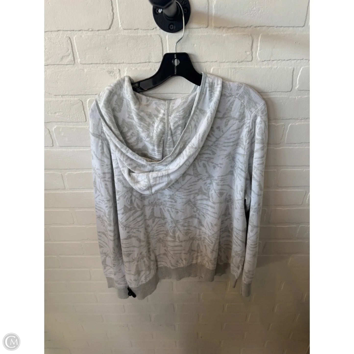 Sweater Cardigan By Tommy Bahama In Grey & White, Size: Xl