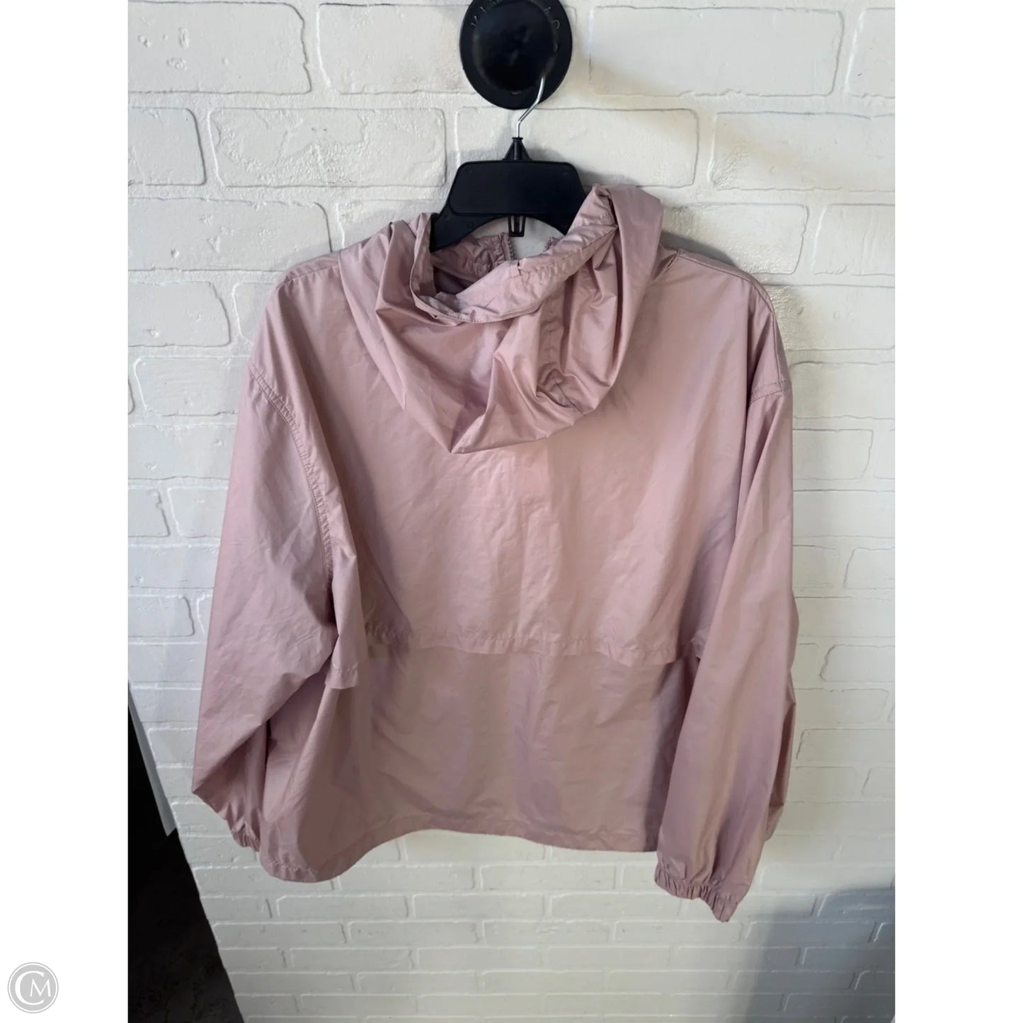 Jacket Windbreaker By Nike In Pink & Tan, Size: 2x